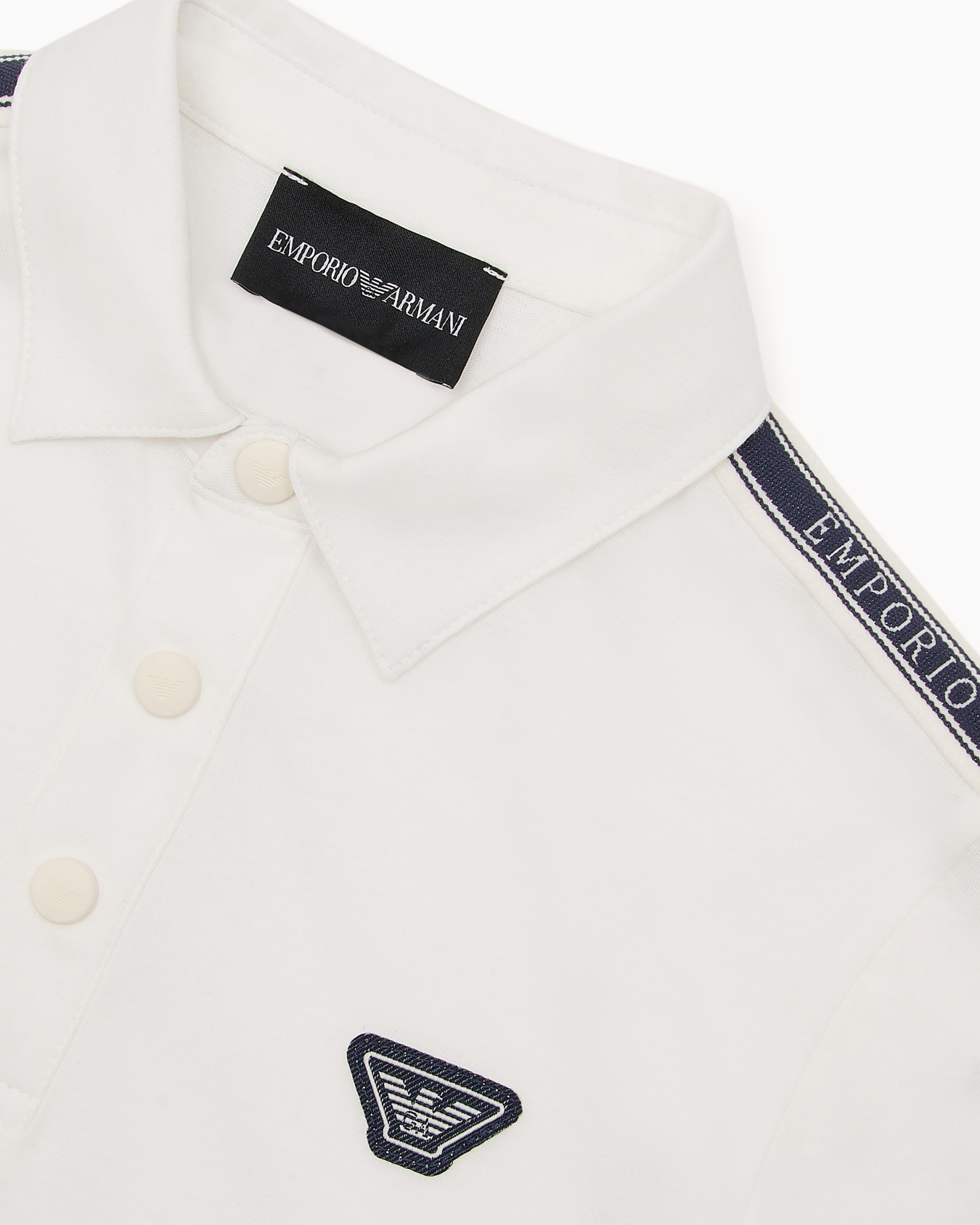 Pima jersey polo shirt with logo tape Slide 1