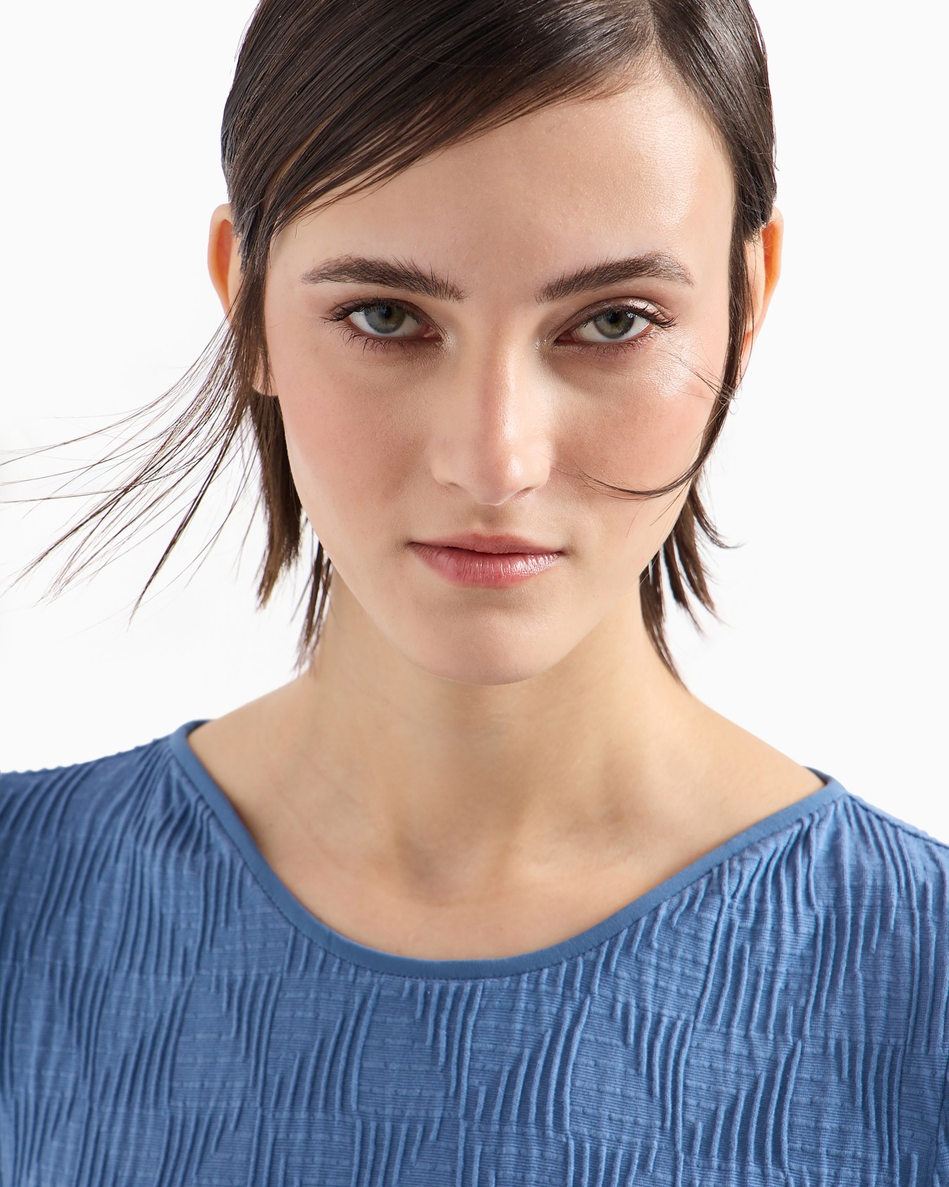 T-shirt ras-du-cou en jersey de viscose jacquard Diapositive 4