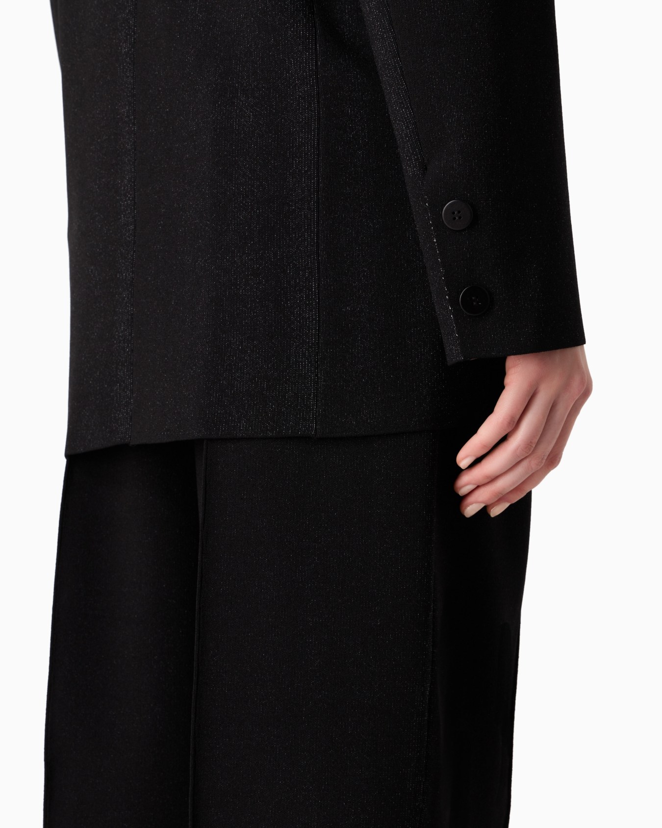 Straight-cut trousers in a bonded silk blend Slide 5