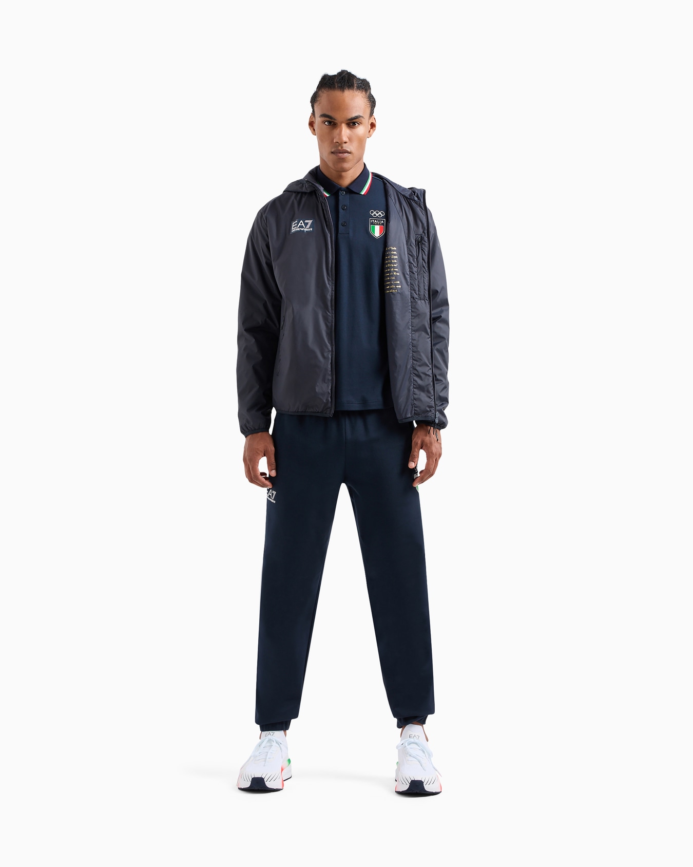 Italia Team Paris 2024 men's recycled fabric hooded jacket Slide 1