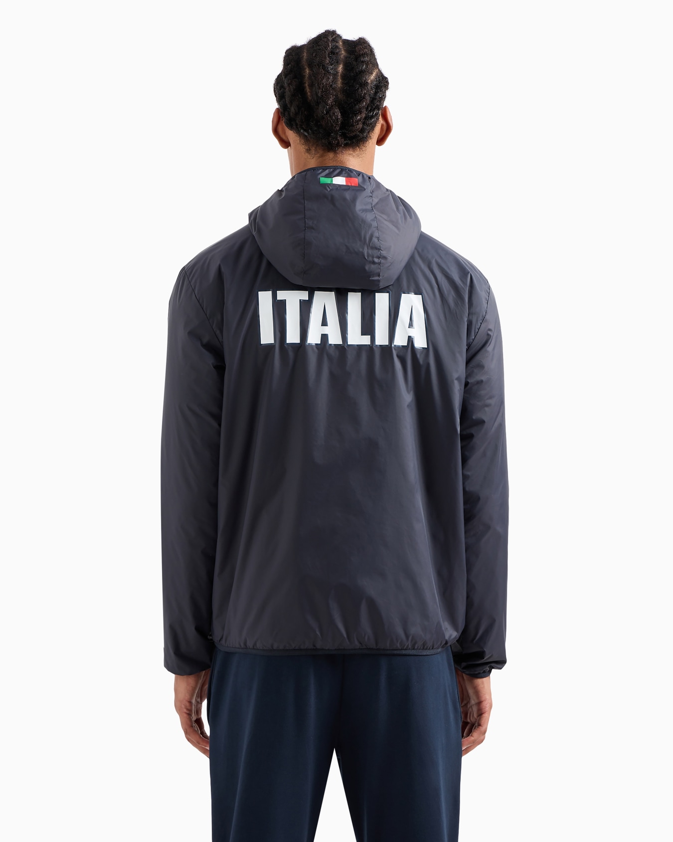 Italia Team Paris 2024 men's recycled fabric hooded jacket Slide 2