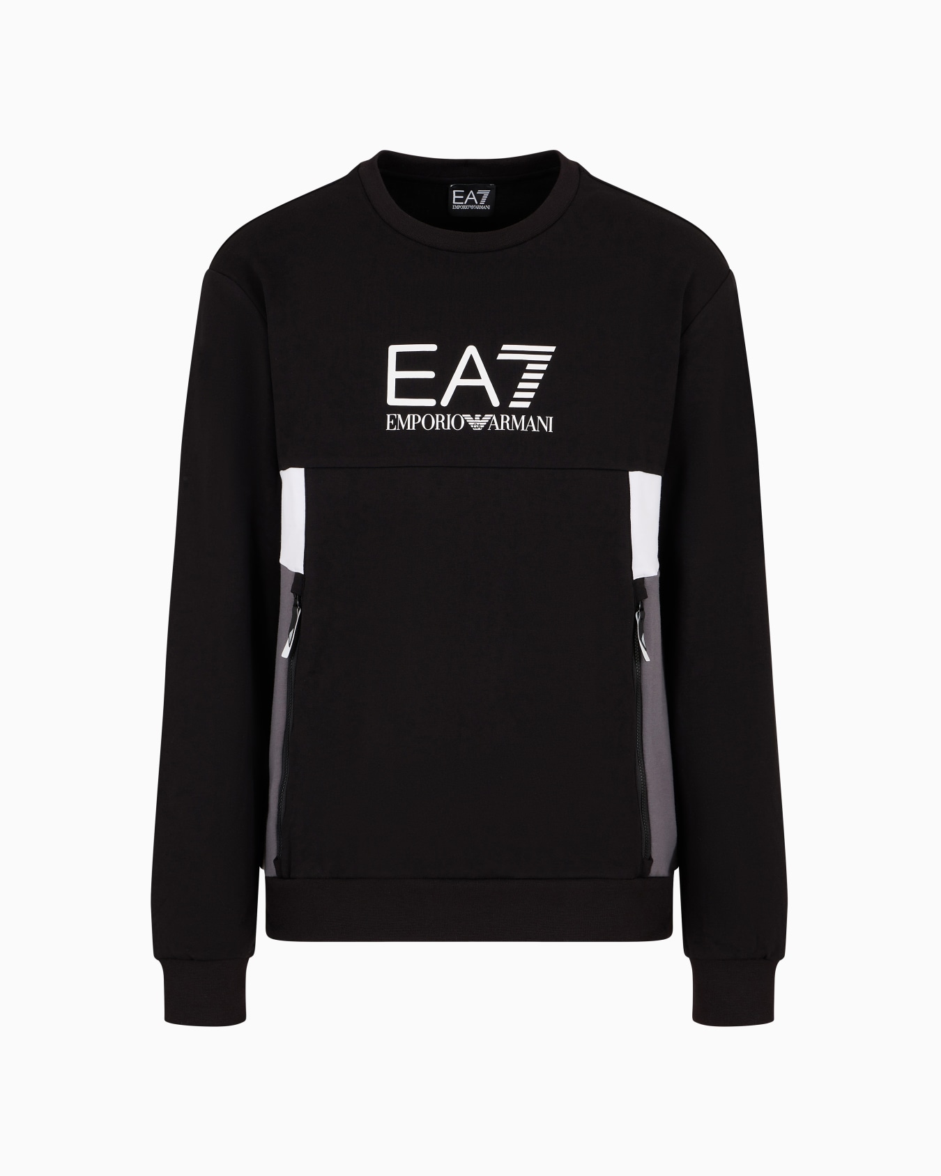 Summer Block crew-neck sweatshirt in a recycled cotton blend Diapositiva 0