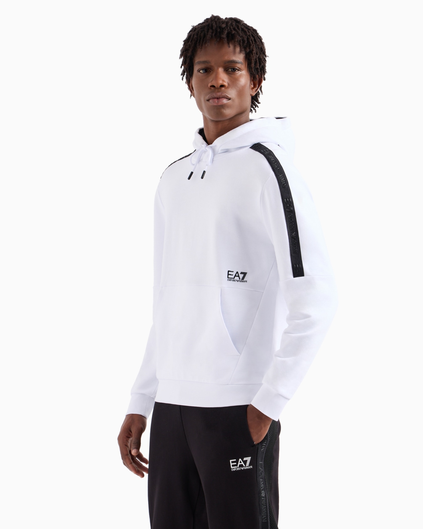 Logo Series hooded cotton sweatshirt Slide 1