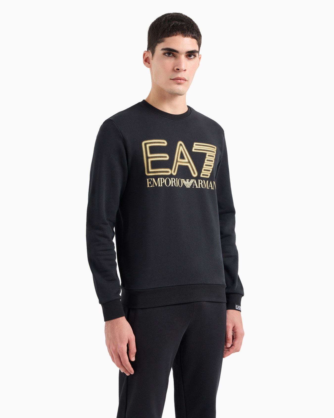 Logo Series cotton crew-neck sweatshirt Diapositiva 1