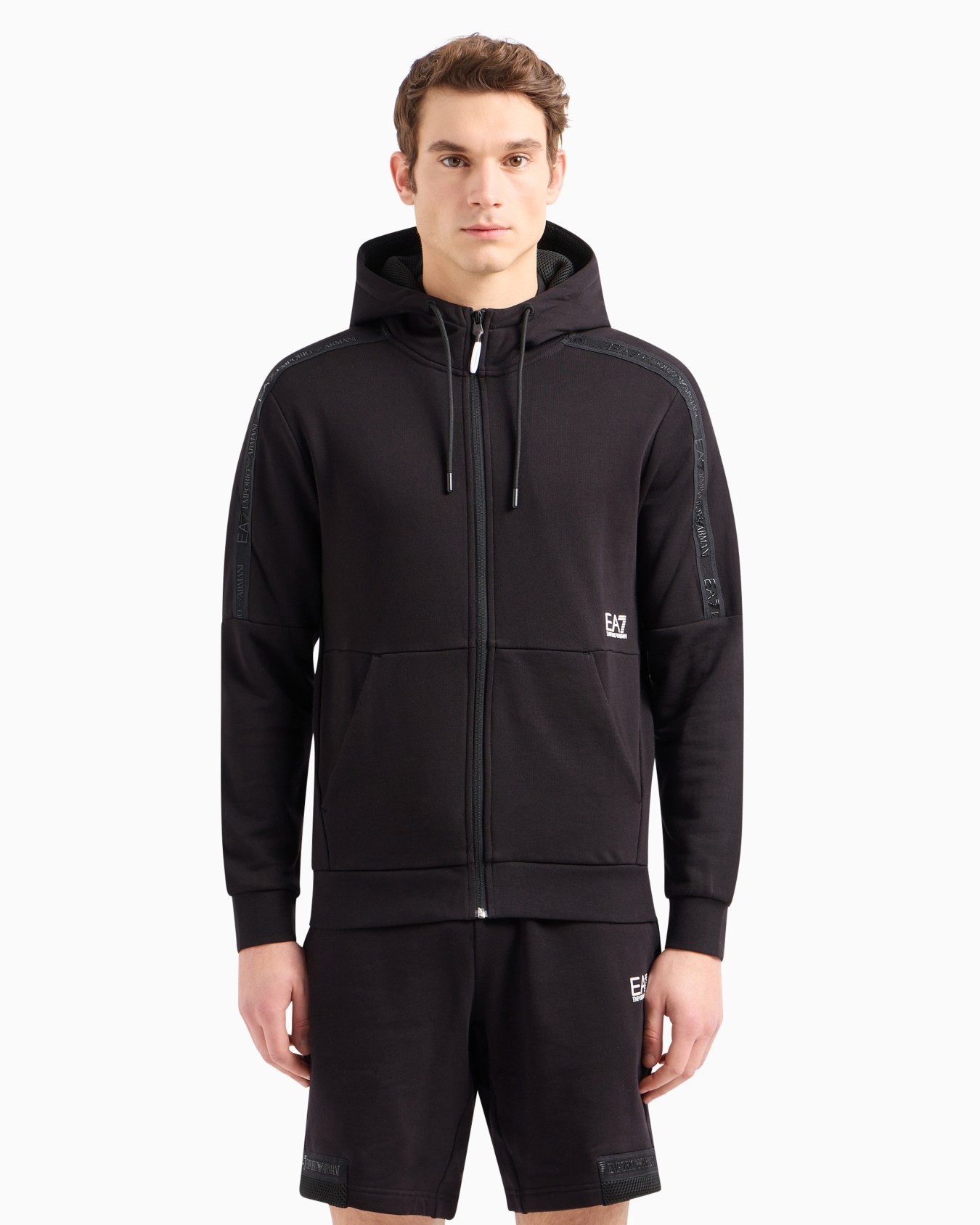 Logo Series hooded cotton sweatshirt Diapositiva 1