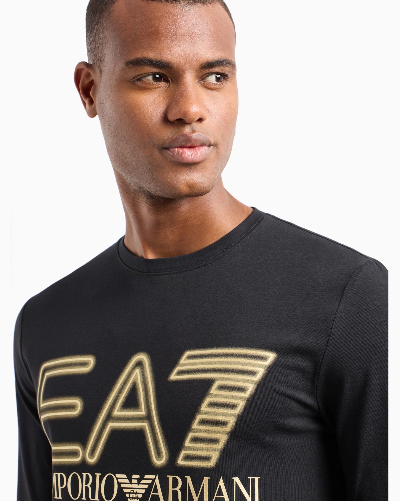 Logo Series stretch-cotton long-sleeved T-shirt Slide 4