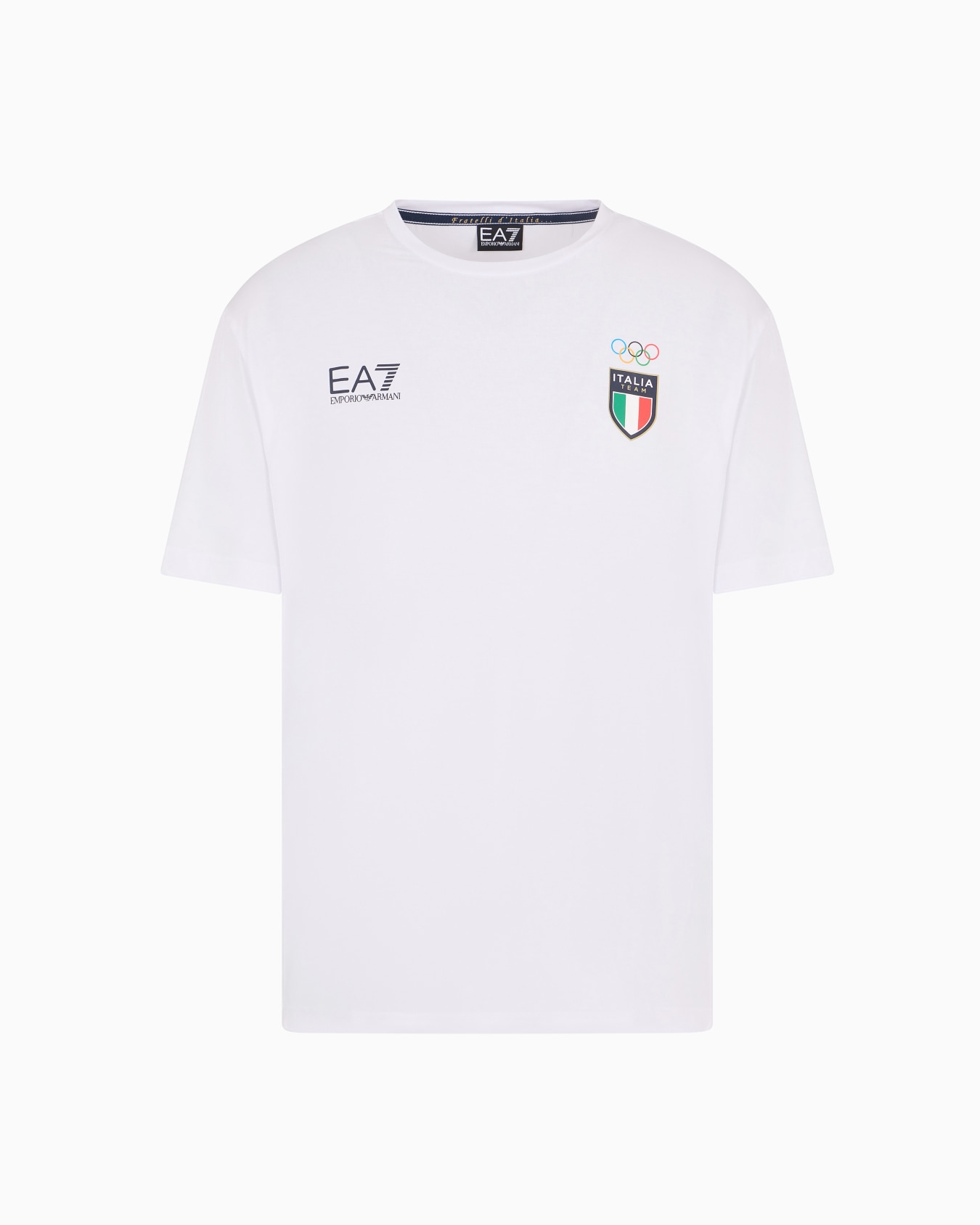 Italia Team Paris 2024 men’s crew-neck T-shirt in Natural VENTUS7 technical fabric Slide 0