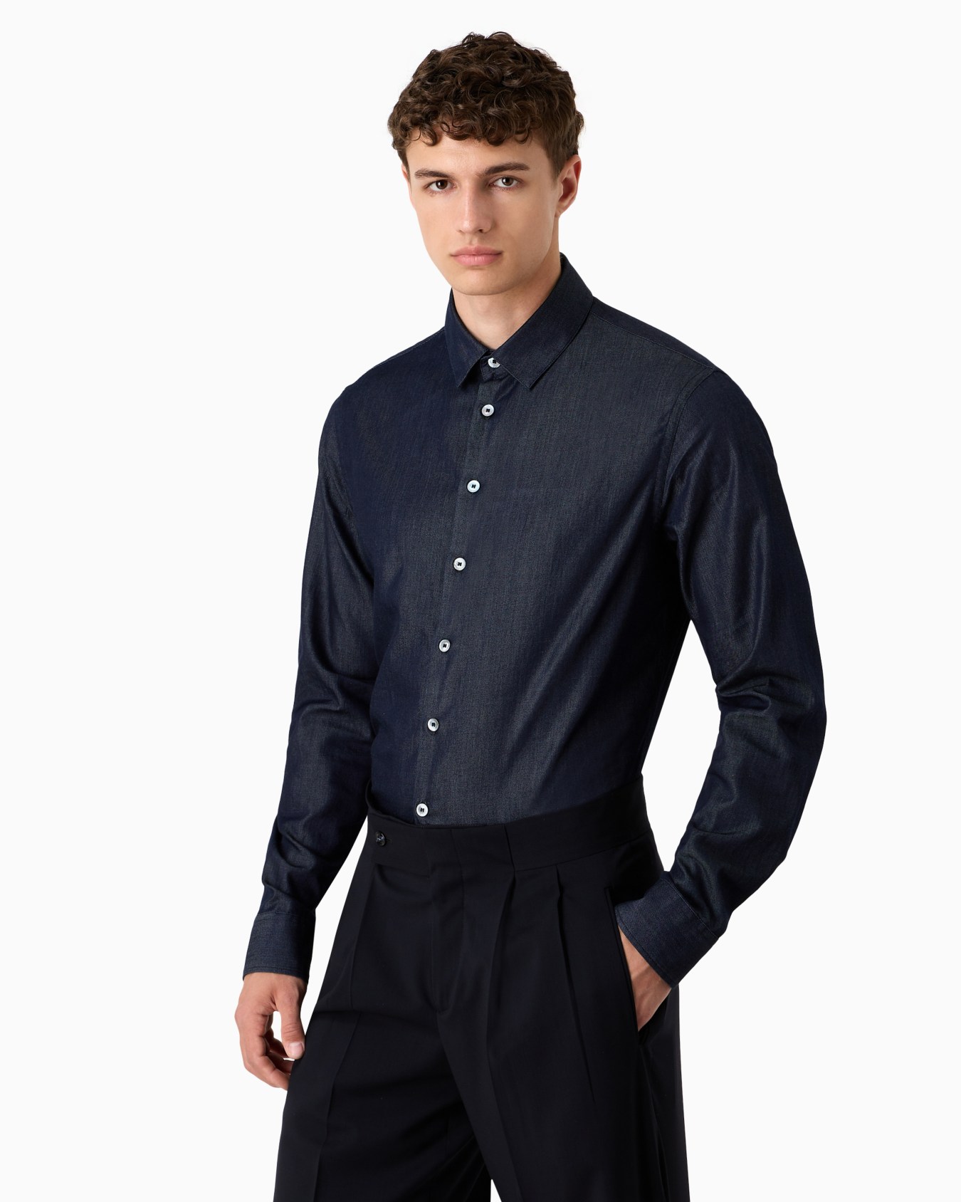 Denim Collection cotton denim shirt Slide 2