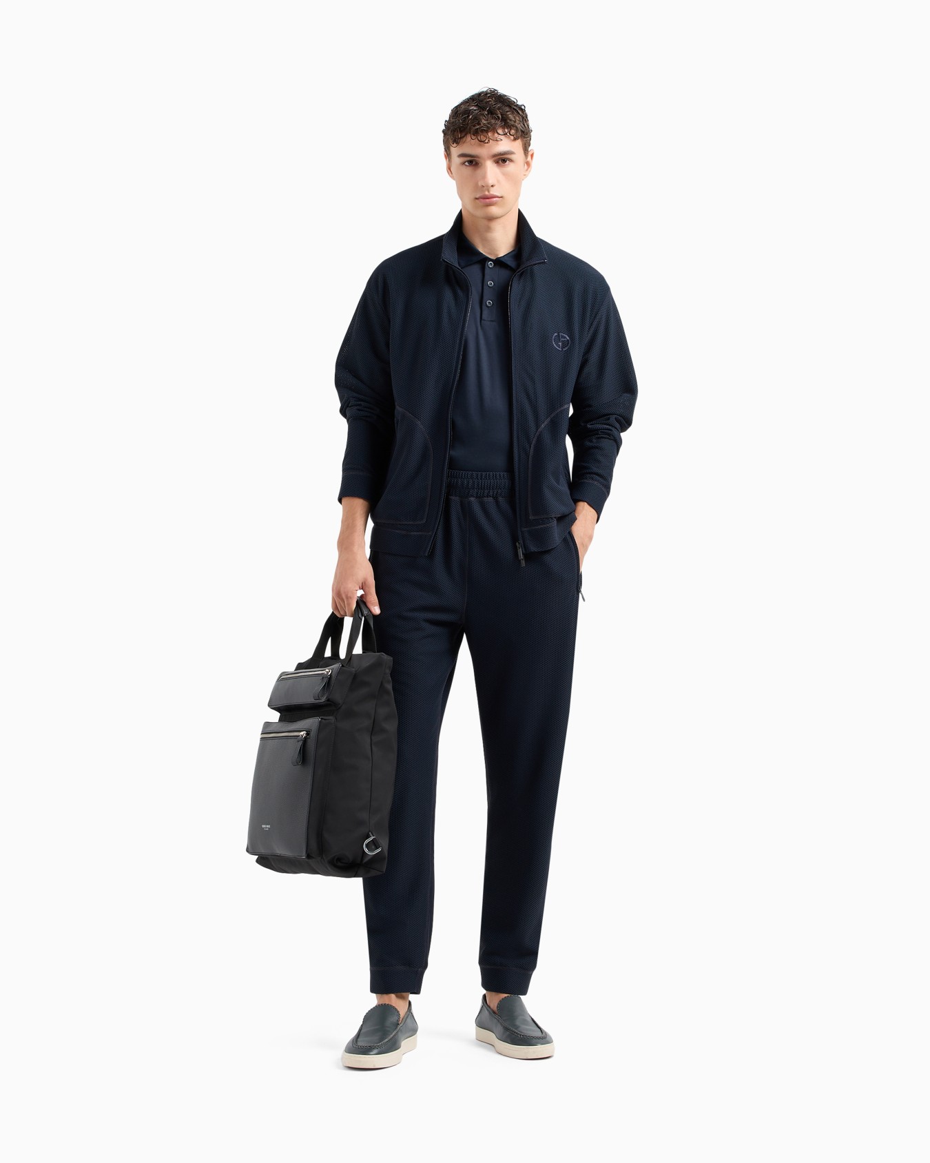 Stretch jersey flat-front trousers Slide 1