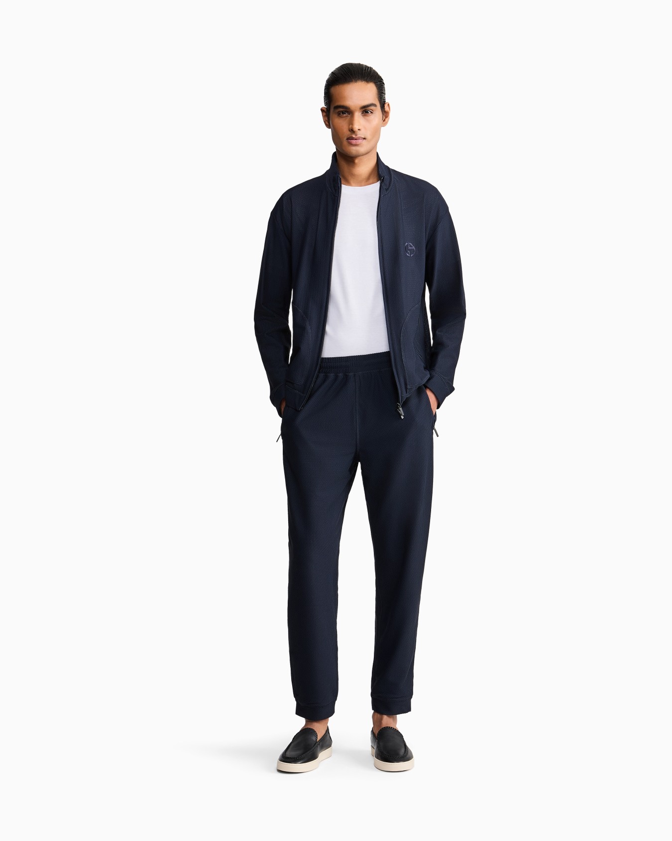 Stretch jersey flat-front trousers Slide 1