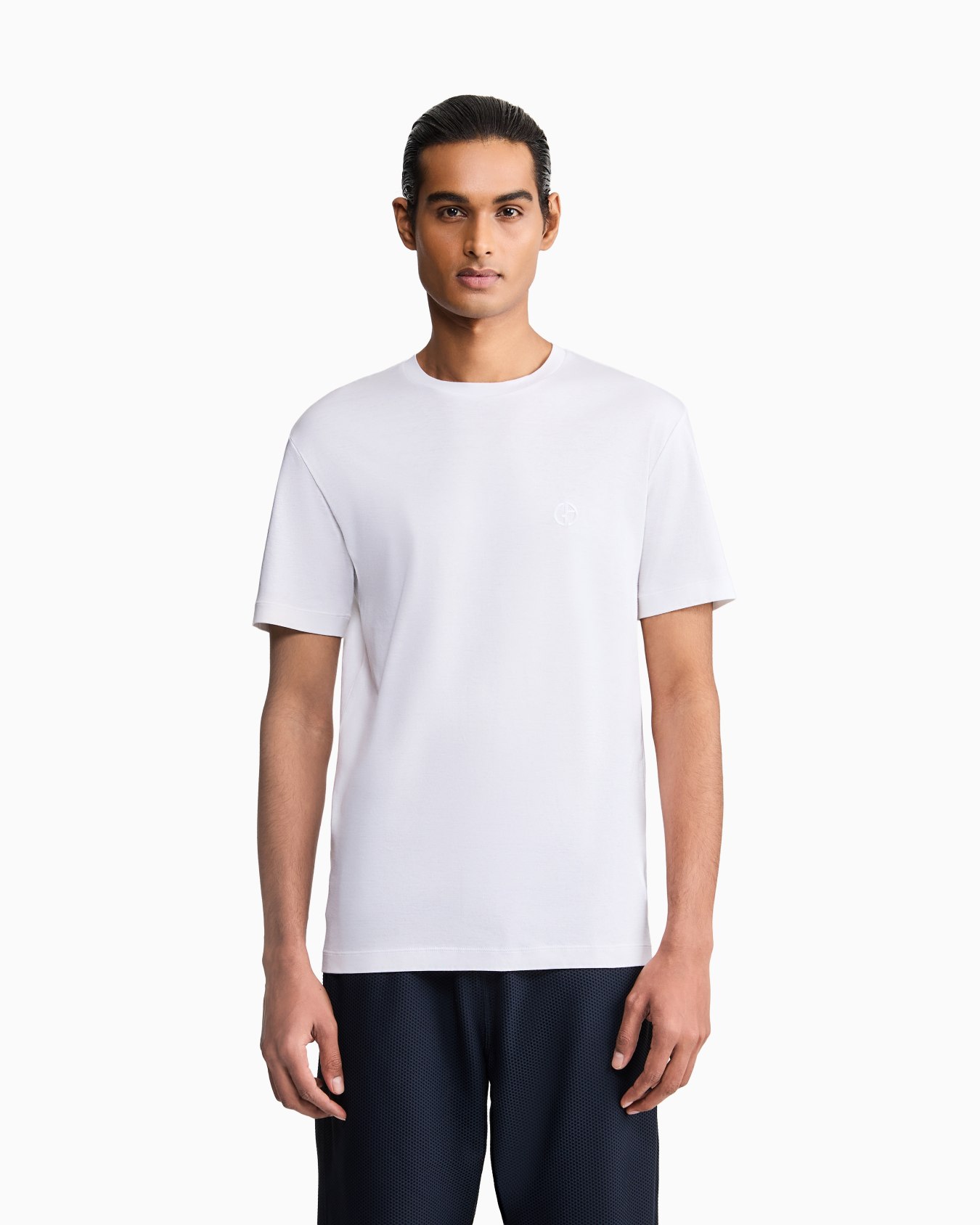 Stretch jersey flat-front trousers Slide 3