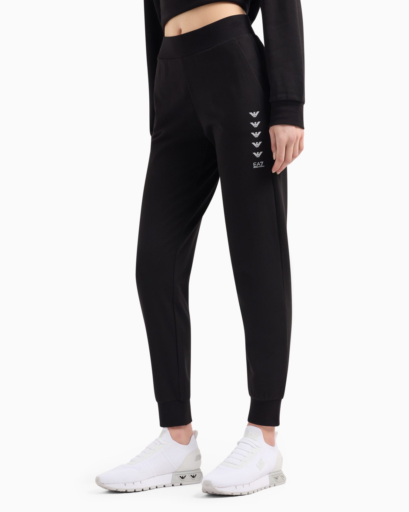 Organic-cotton blend Logo Series joggers with Eagle logo Slide 1