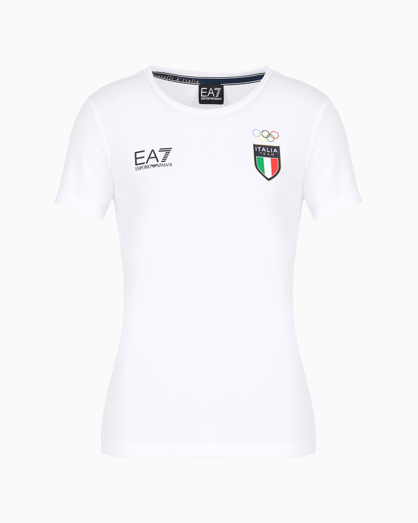 T-shirt ras-du-cou femme Italia Team Paris 2024 en tissu technique Natural VENTUS7 Diapositive 0