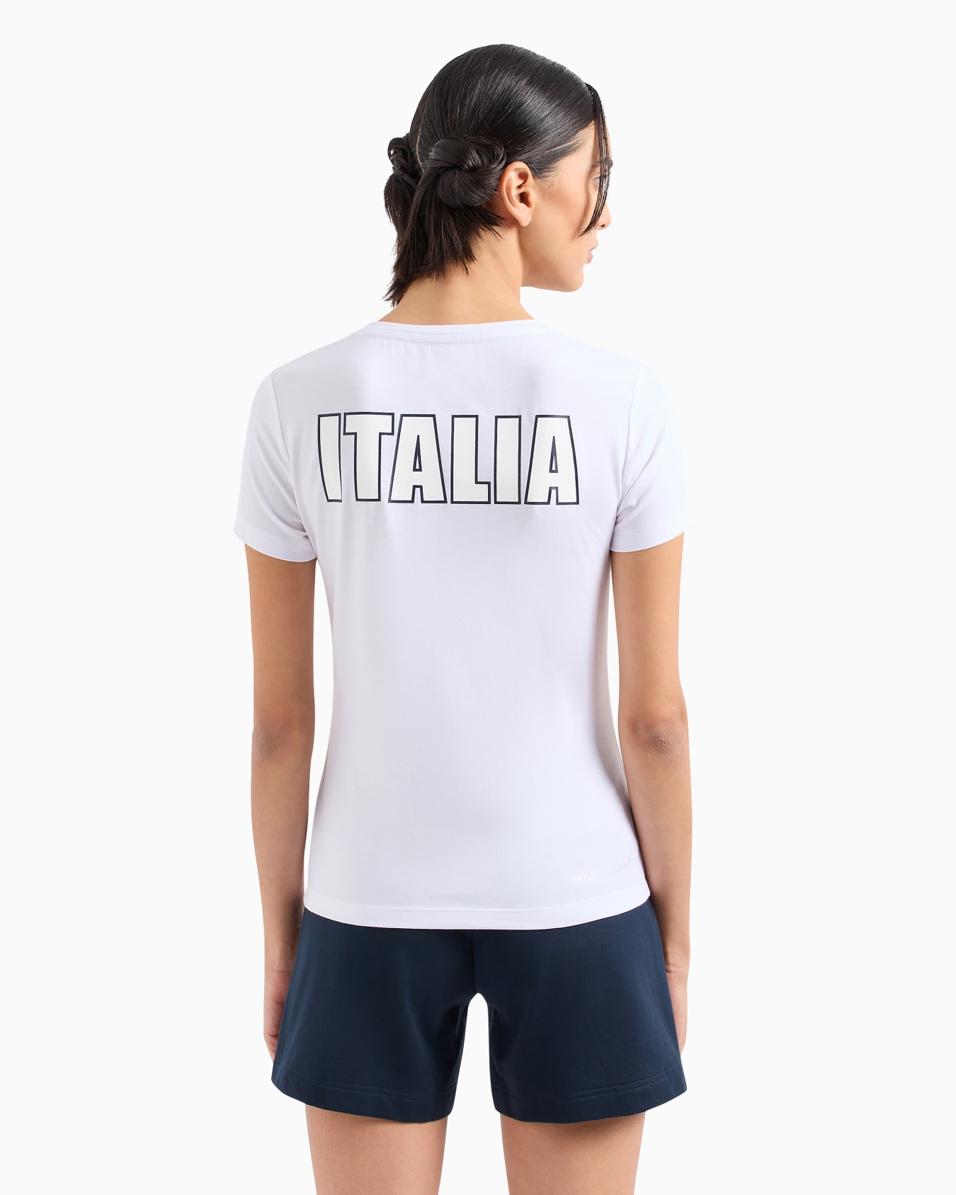 T-shirt ras-du-cou femme Italia Team Paris 2024 en tissu technique Natural VENTUS7 Diapositive 2