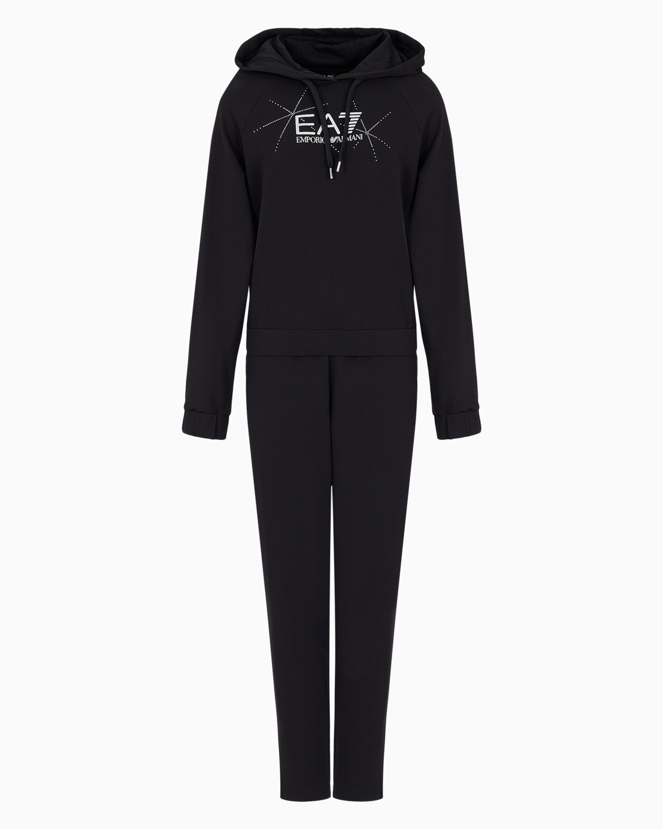 ASV organic cotton blend tracksuit with rhinestone logo Diapositiva 0