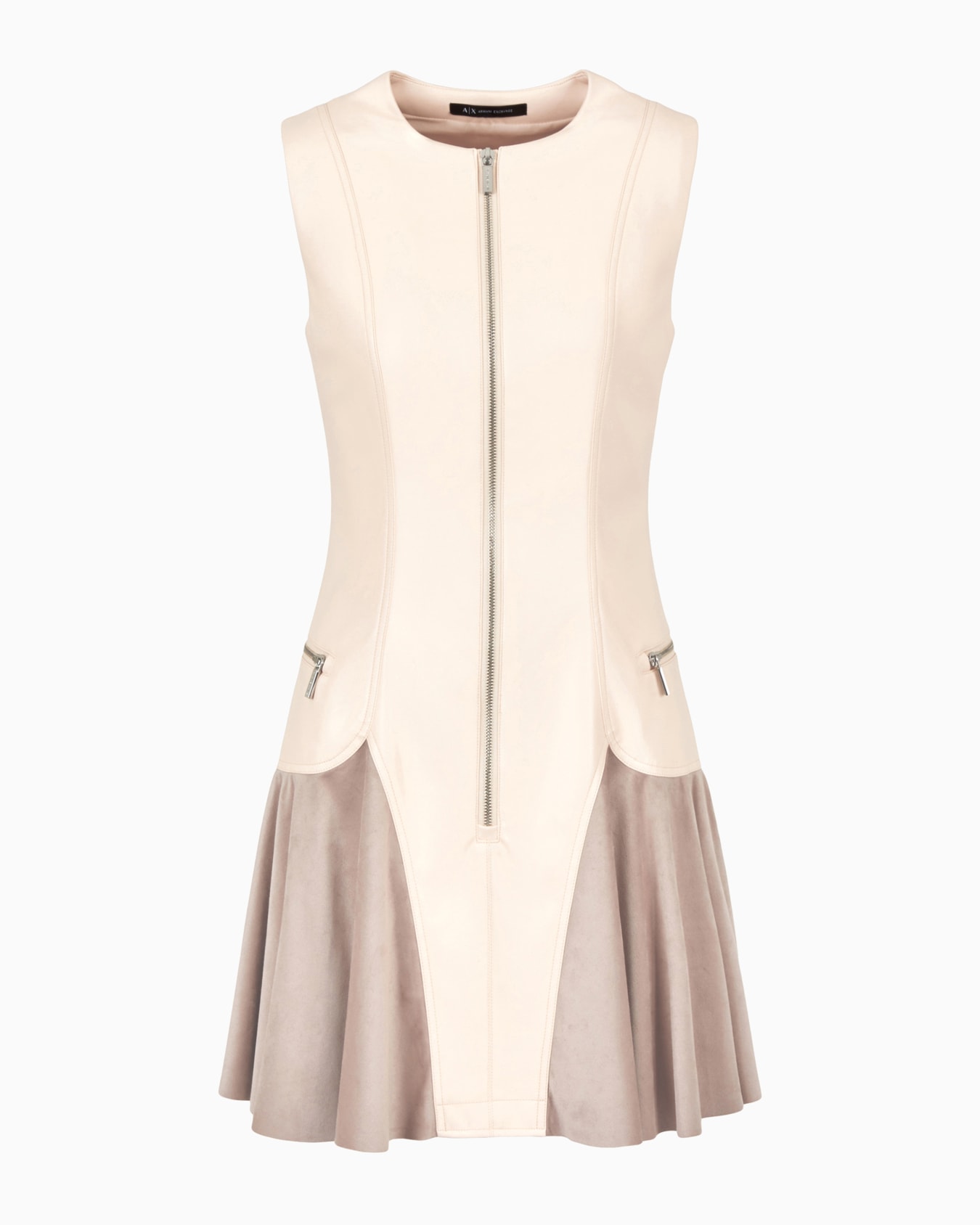 Flared dress in faux leather Diapositiva 0