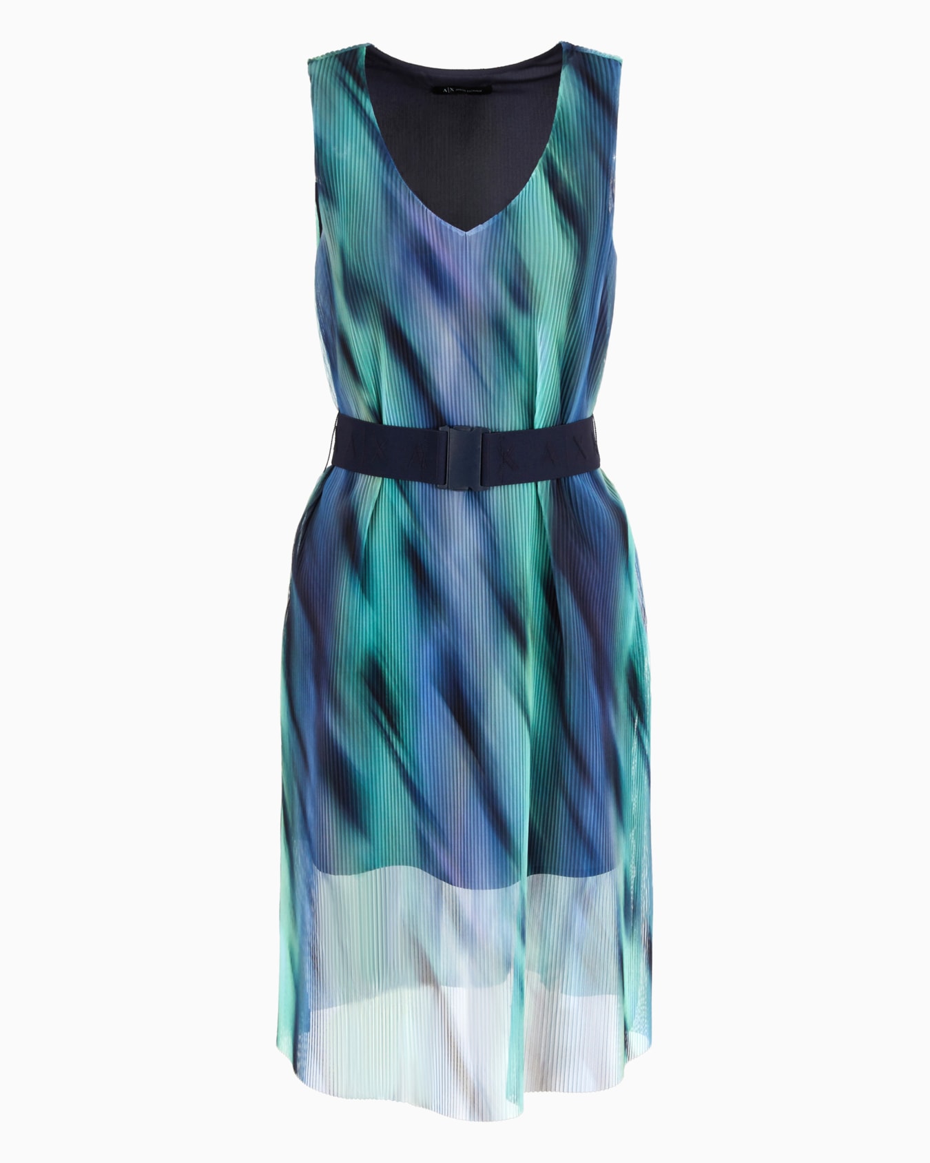 Midi dress in pleated fabric Diapositiva 0