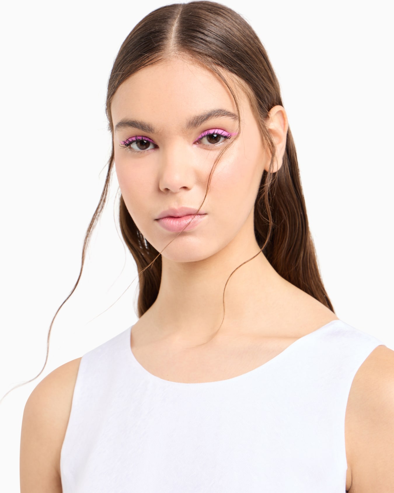 ビスコースサテン ノースリーブワンピース スライドする 5