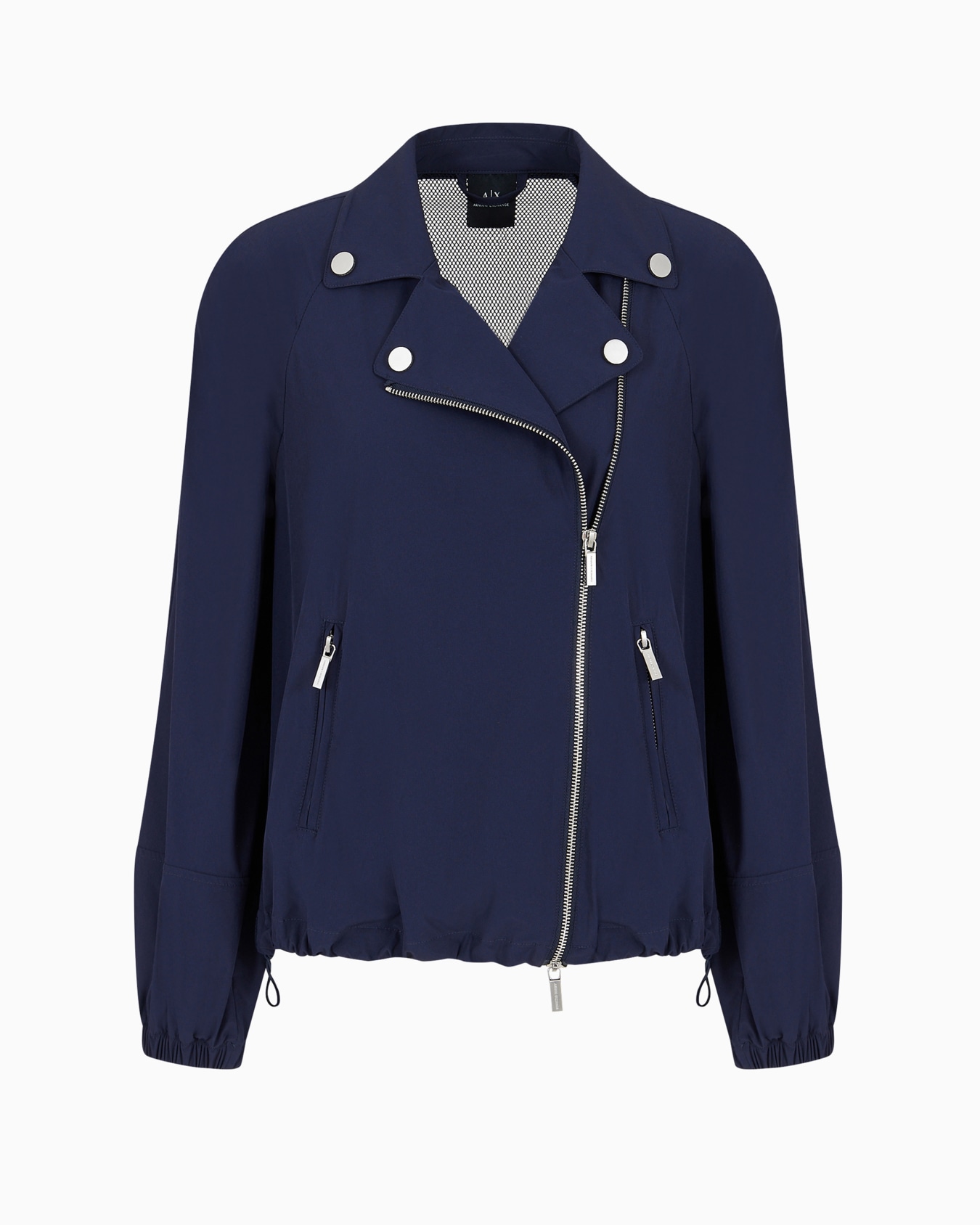 ストレッチリップストップナイロンメッシュバイカージャケット スライドする 0