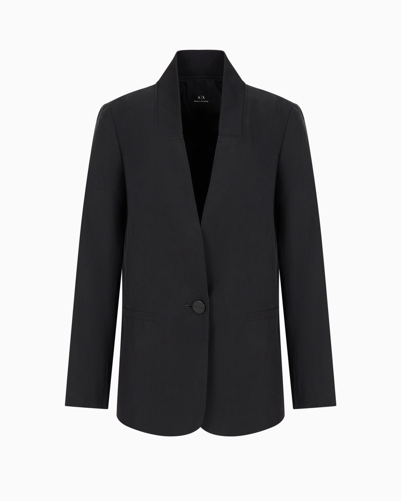 Single-breasted jacket in washed and sandblasted fabric Diapositiva 0