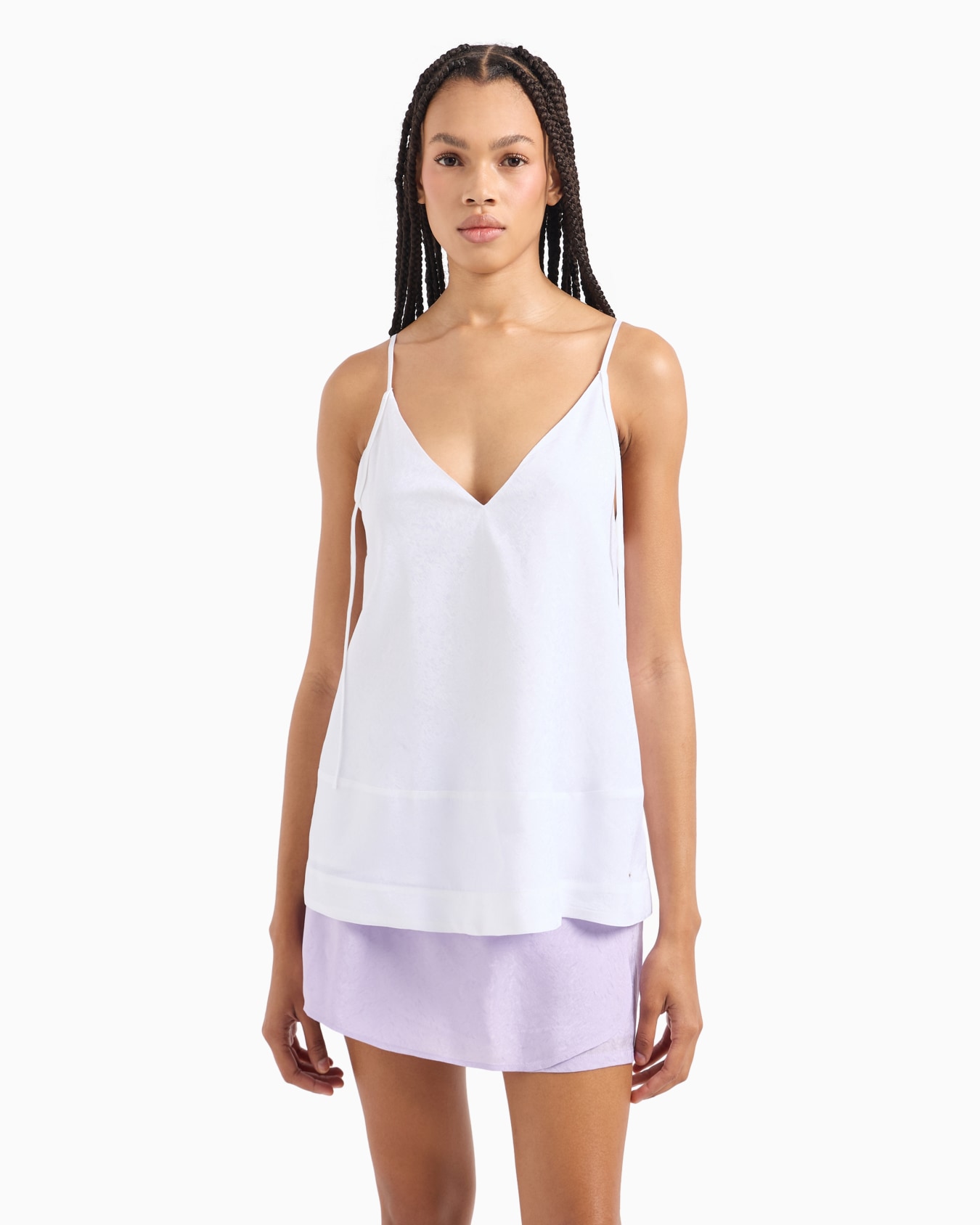 Top in satin jacquard fabric Slide 1