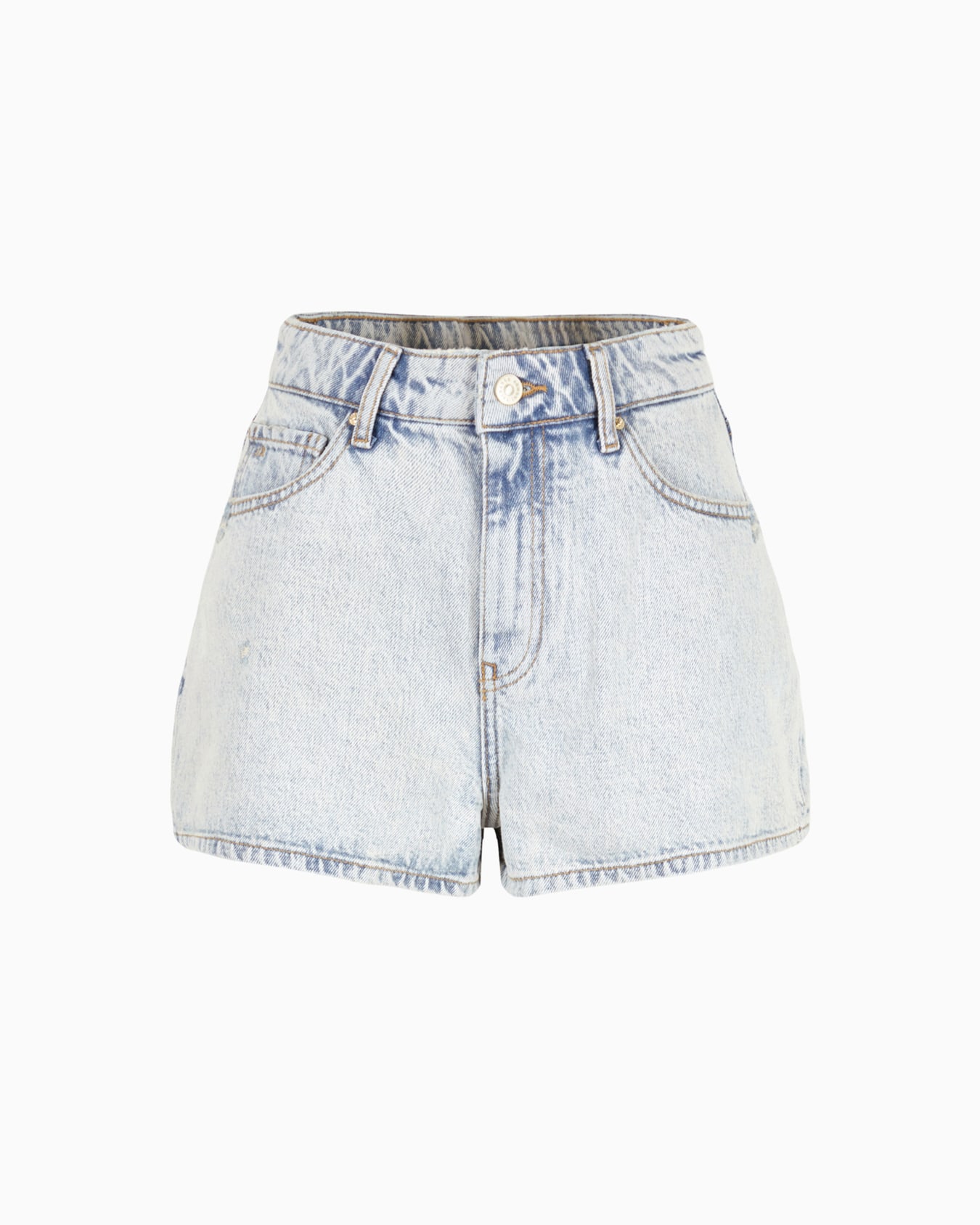 Baggy fit shorts in washed denim Slide 0
