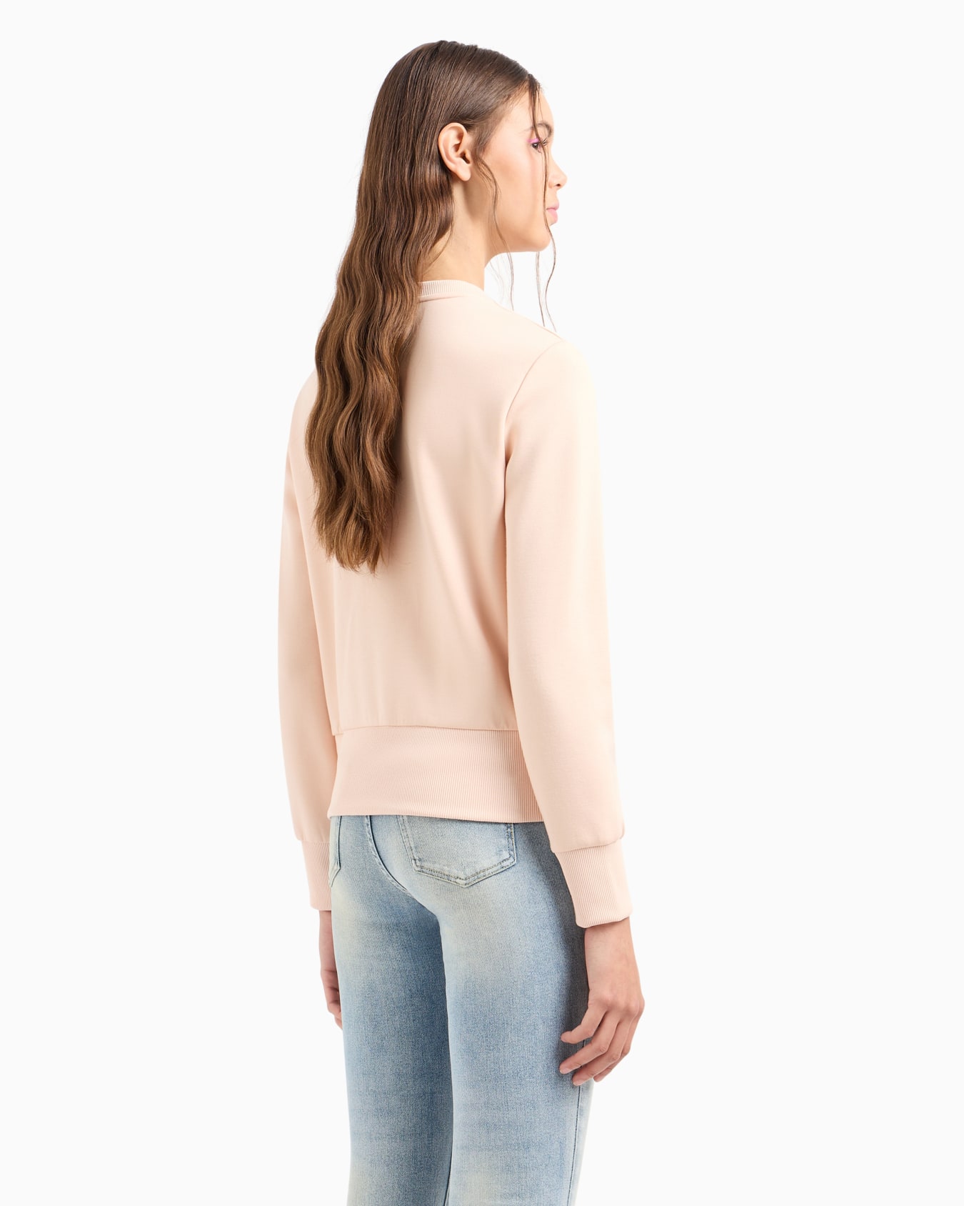Stretch fabric zip-up hoodie Diapositiva 2