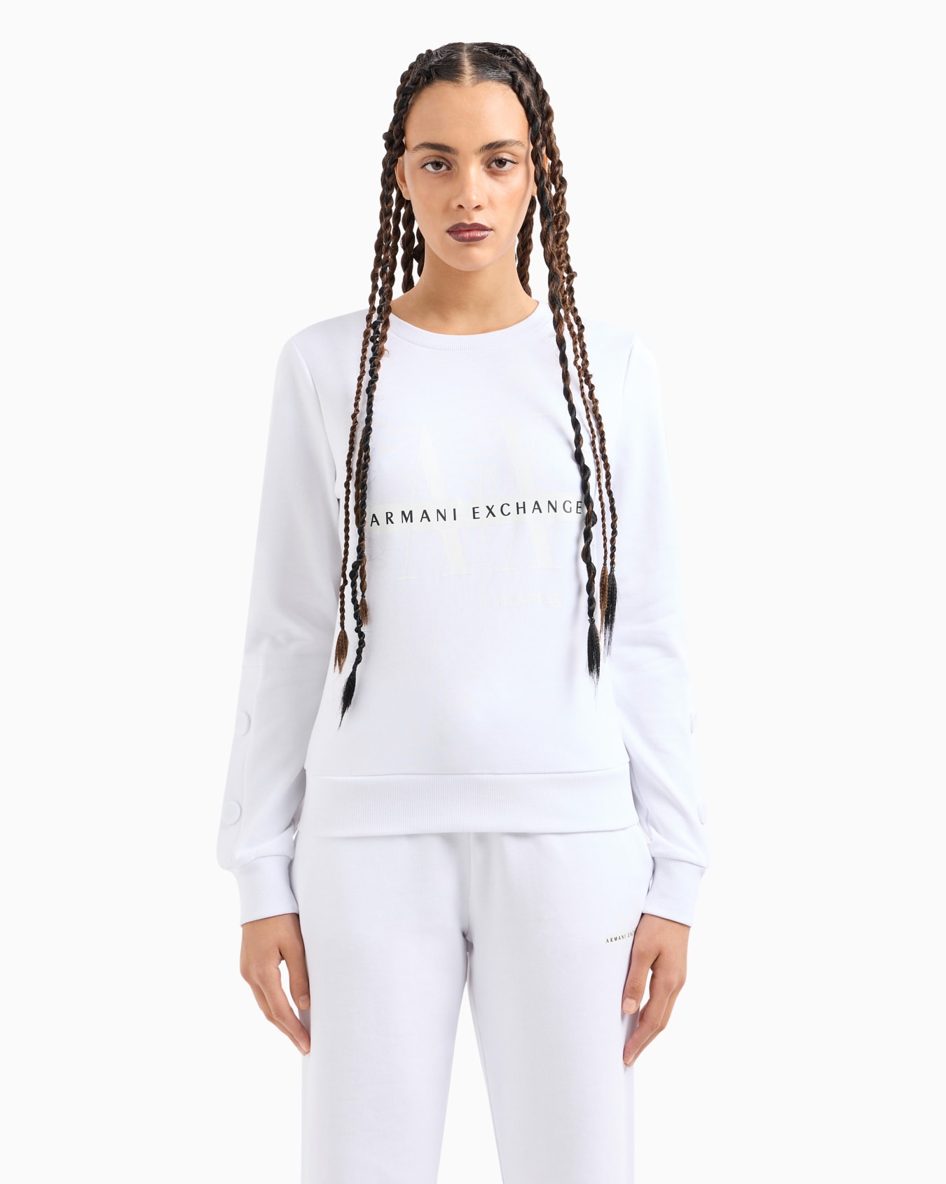 Stretch fabric zip-up hoodie Slide 1