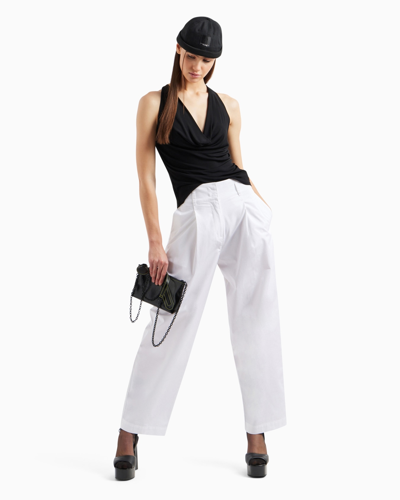 Draped matte jersey top Slide 3