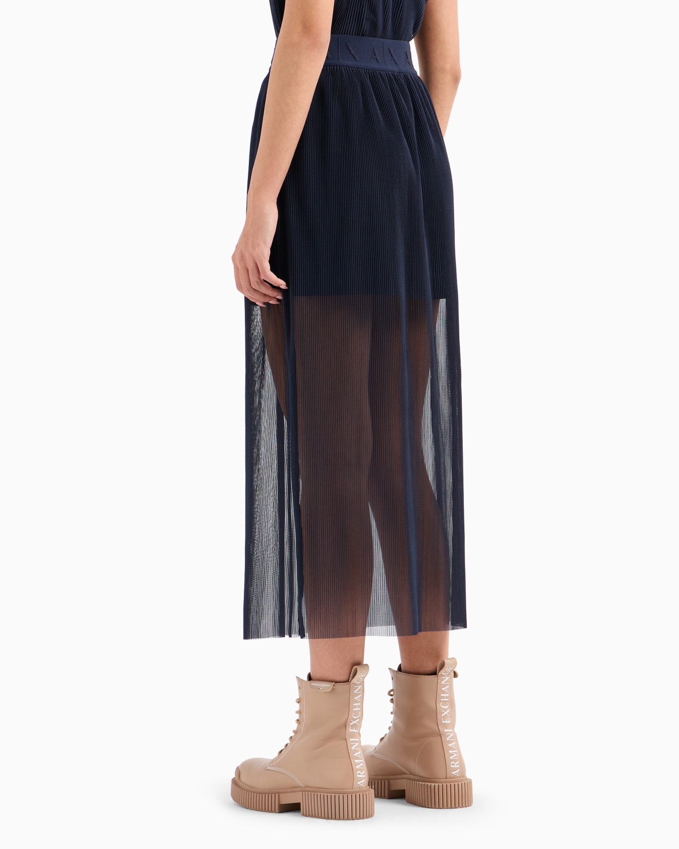 Long two-piece effect voile skirt Diapositiva 2