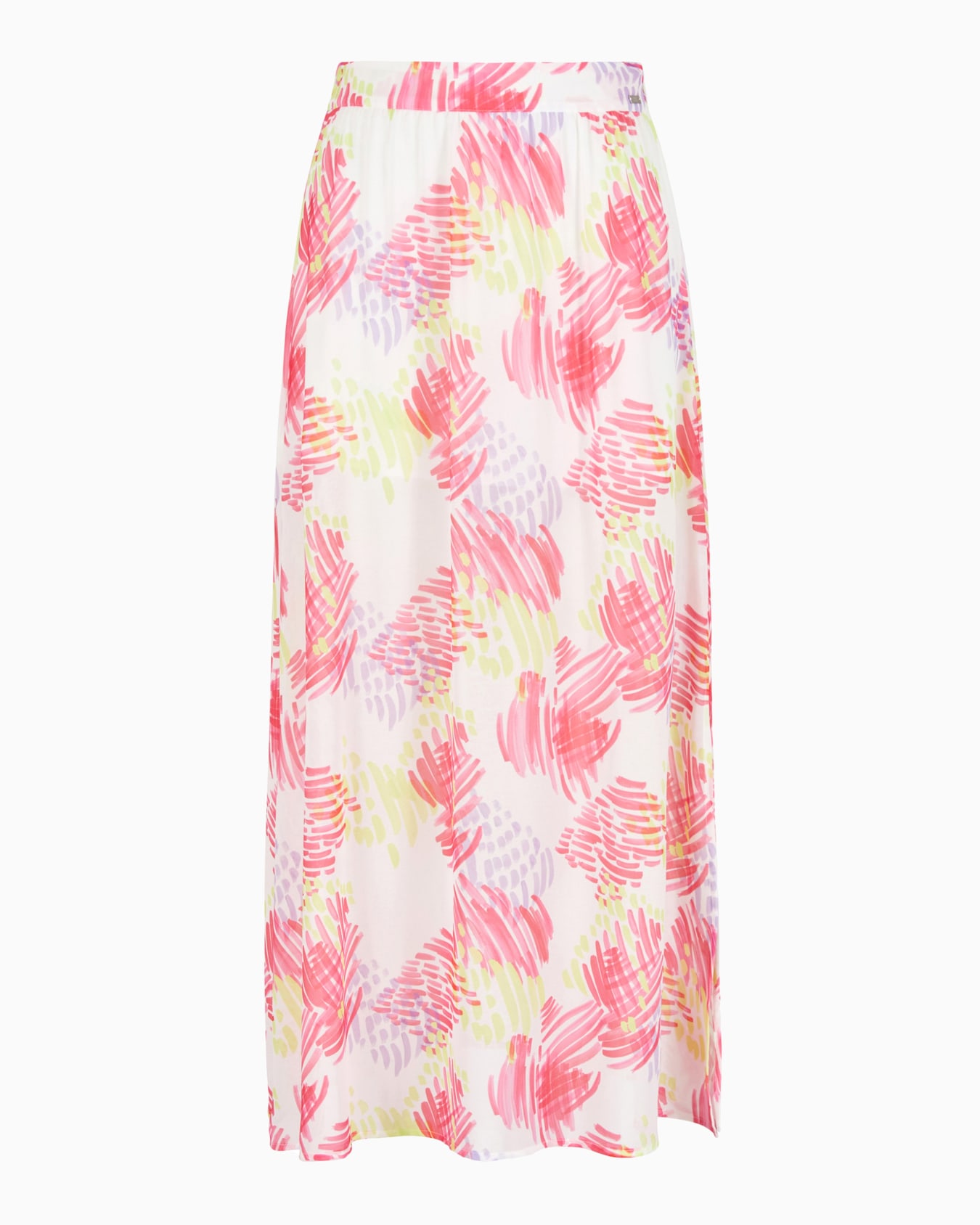 Long skirt in fluid floral fabric Diapositiva 0