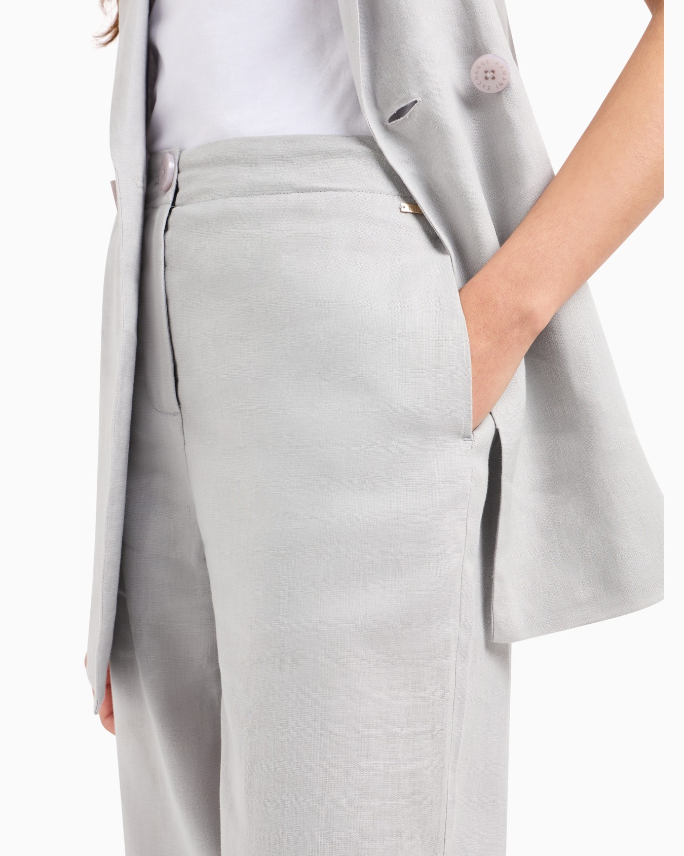 Regular fit gabardine trousers Slide 4