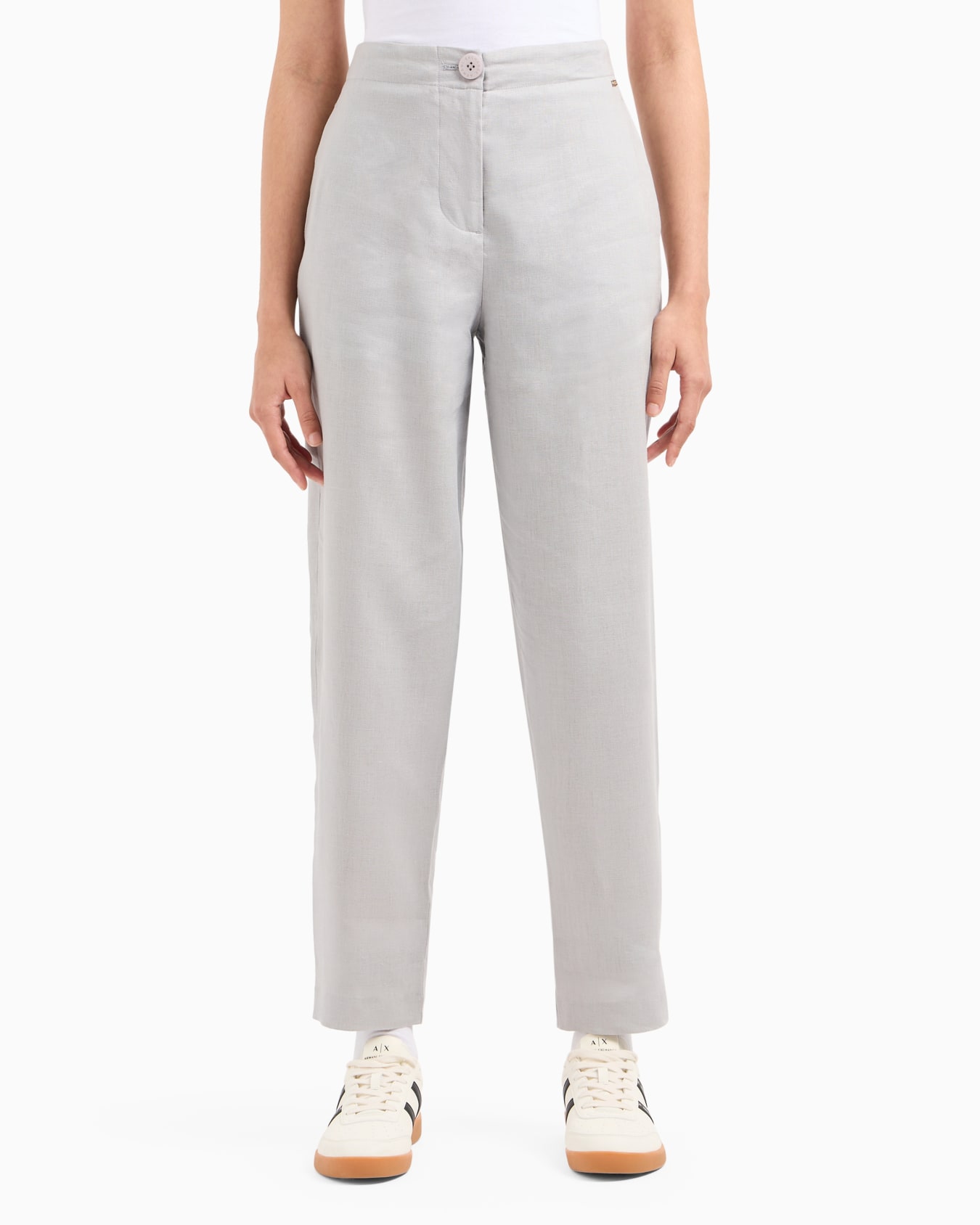 Regular fit gabardine trousers Slide 1