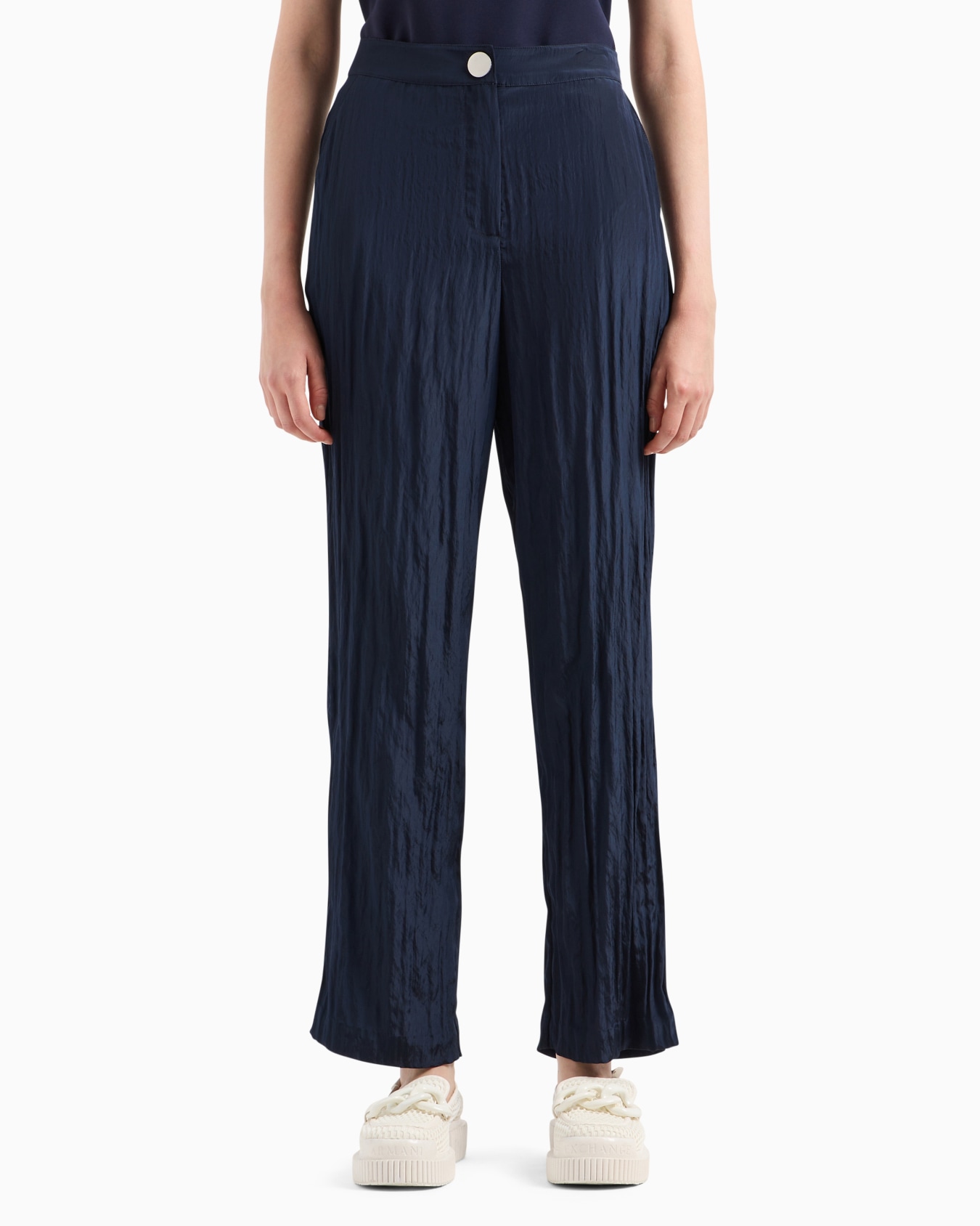 Regular fit gabardine trousers Slide 1