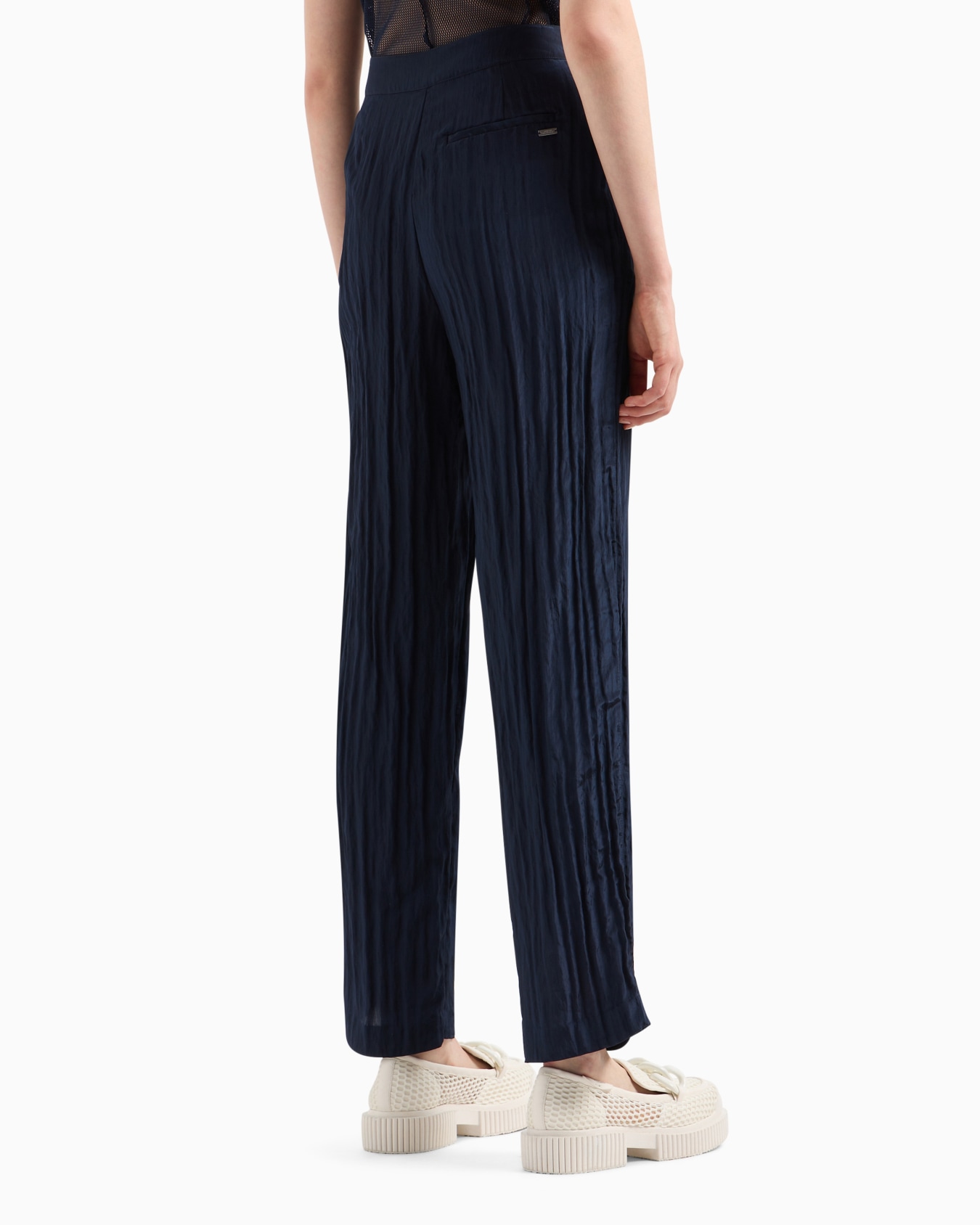 Regular fit gabardine trousers Slide 2