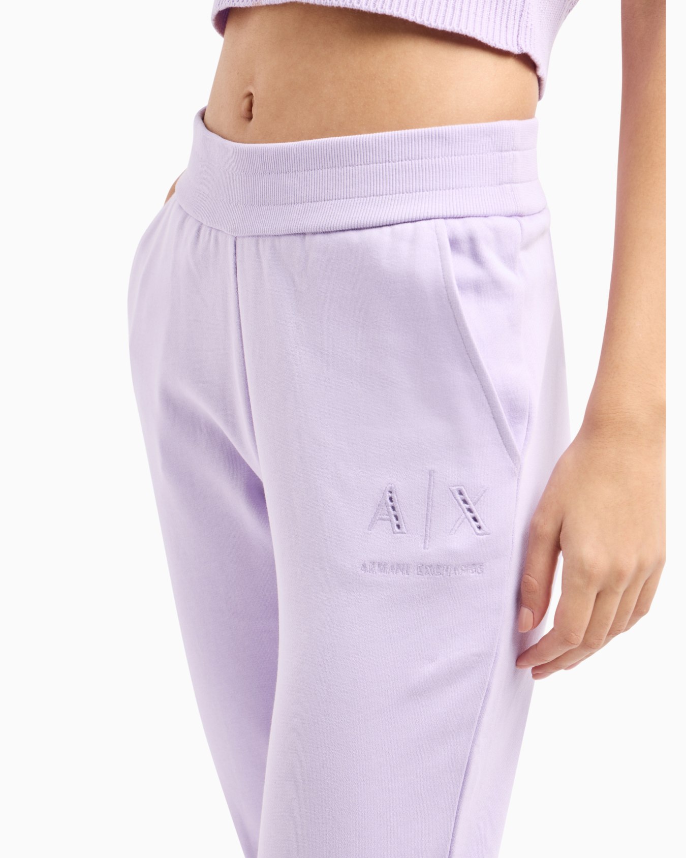 Soft yarn jogger pants with logo Diapositiva 4