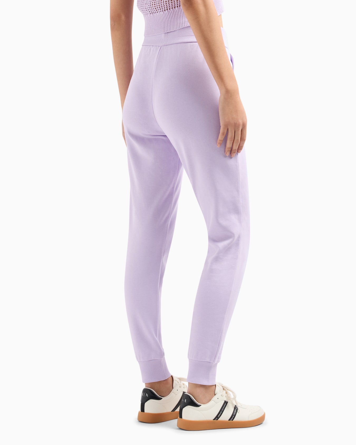 Soft yarn jogger pants with logo Diapositiva 2