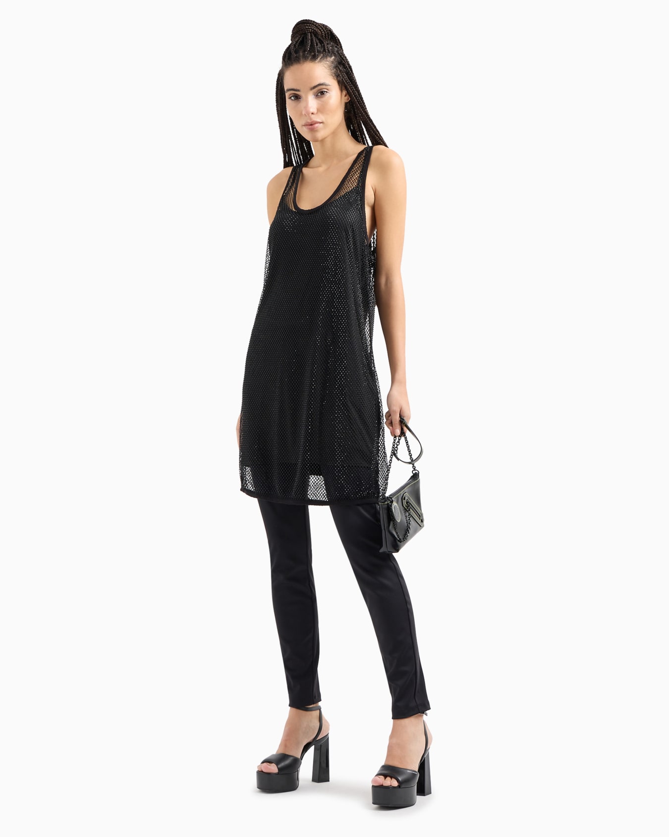 Leggings in stretch fabric with zip Slide 3