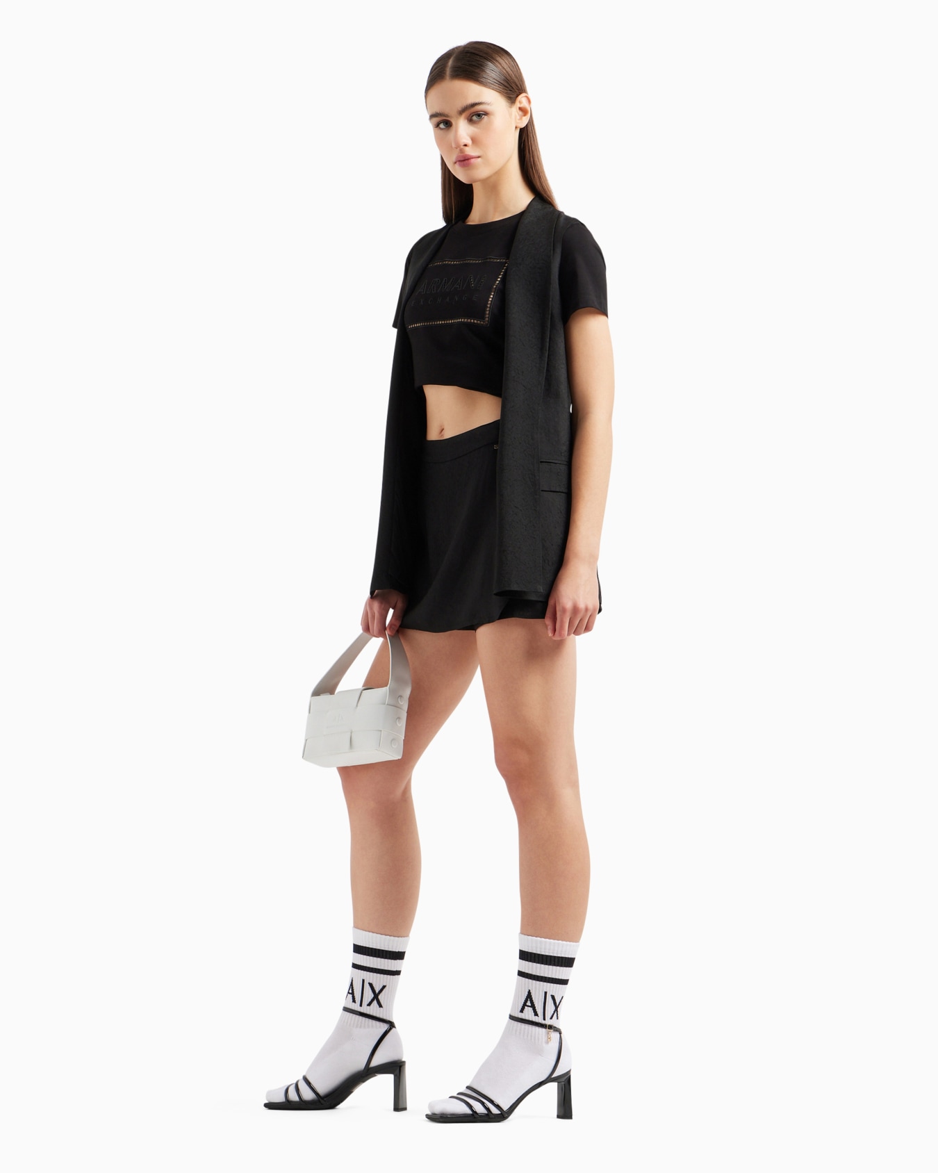 Shorts in satin jacquard fabric Slide 3
