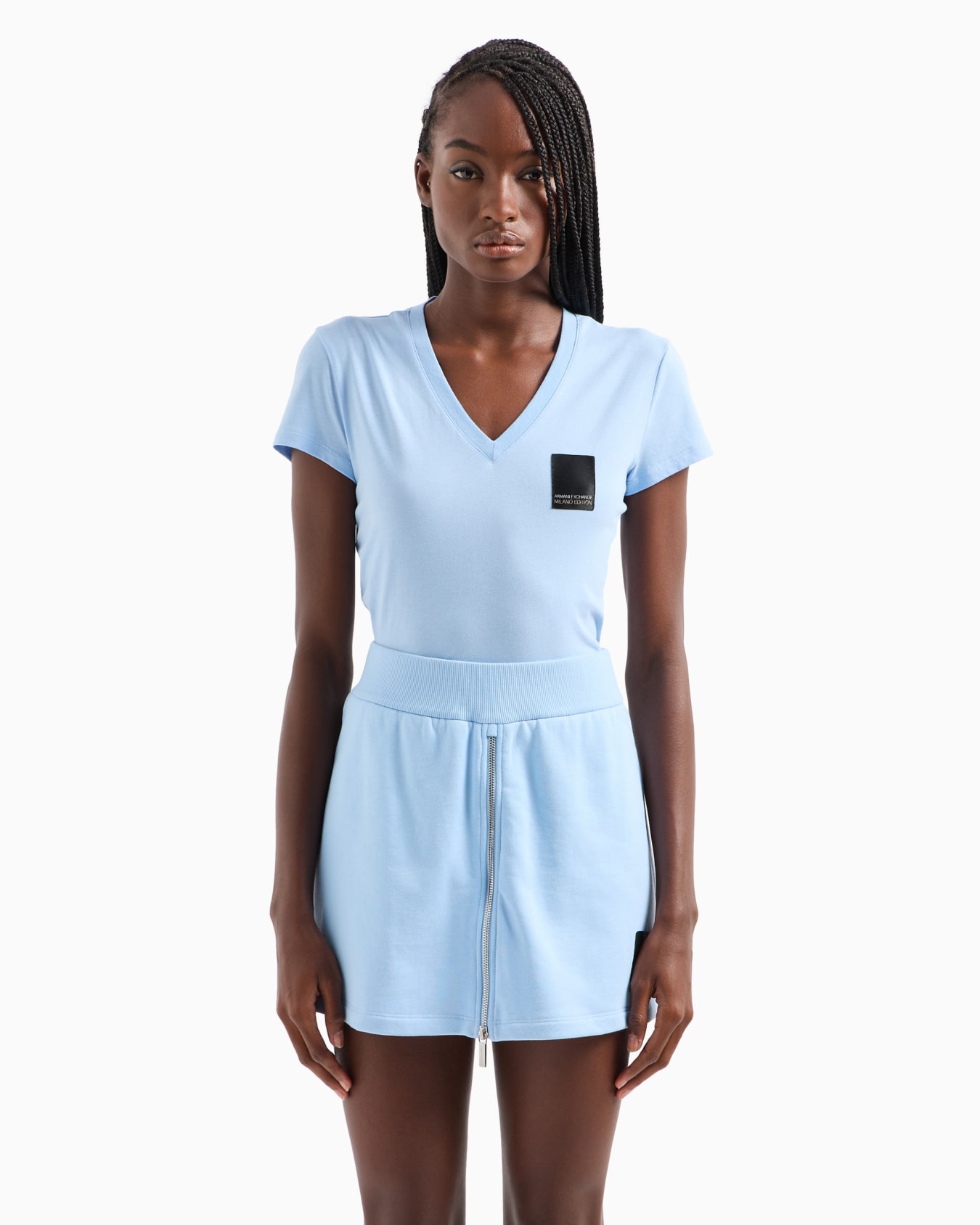 Shorts in ASV organic French terry cotton with zip Diapositiva 1