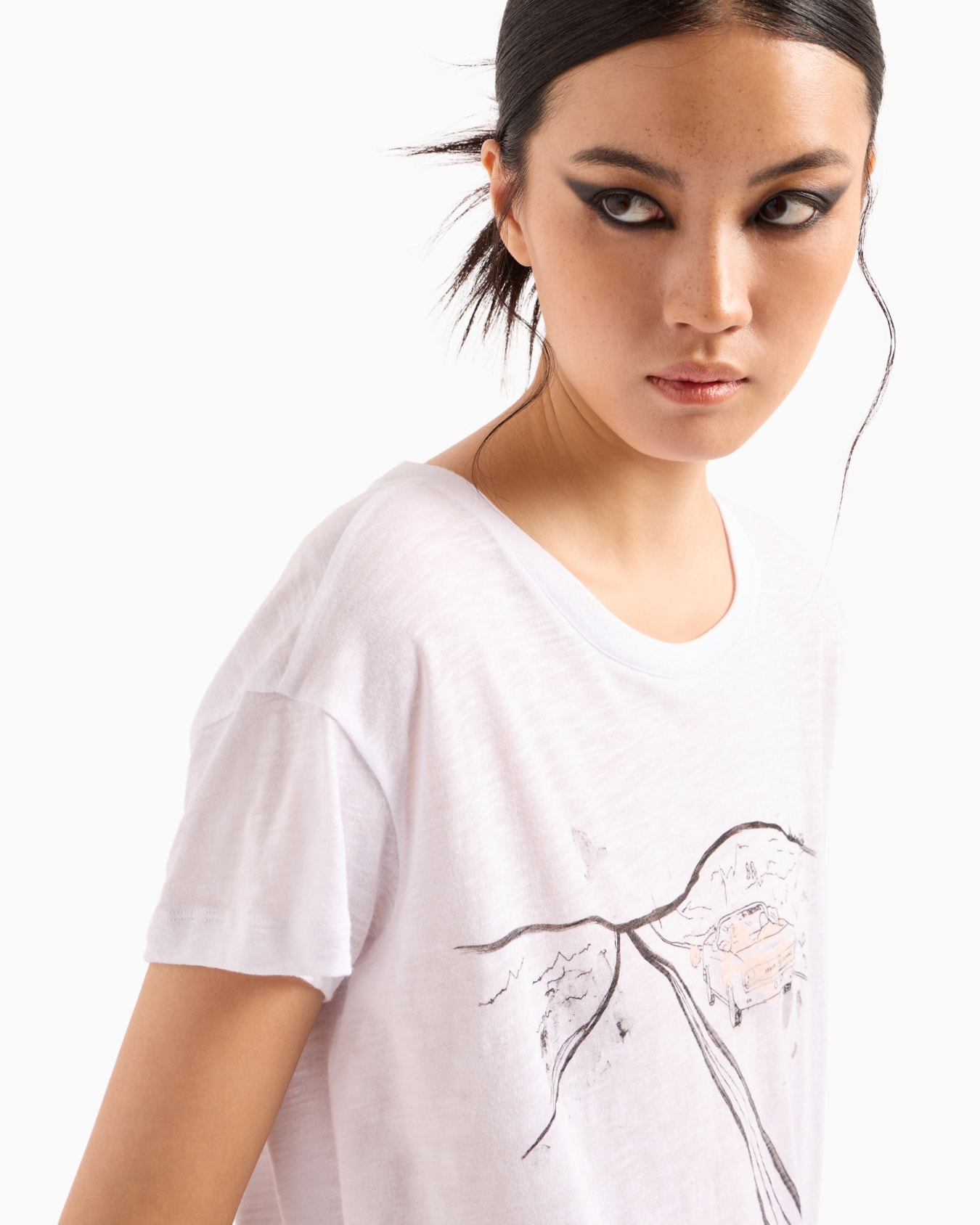 Relaxed fit T-shirt with round neck and logo Diapositiva 4