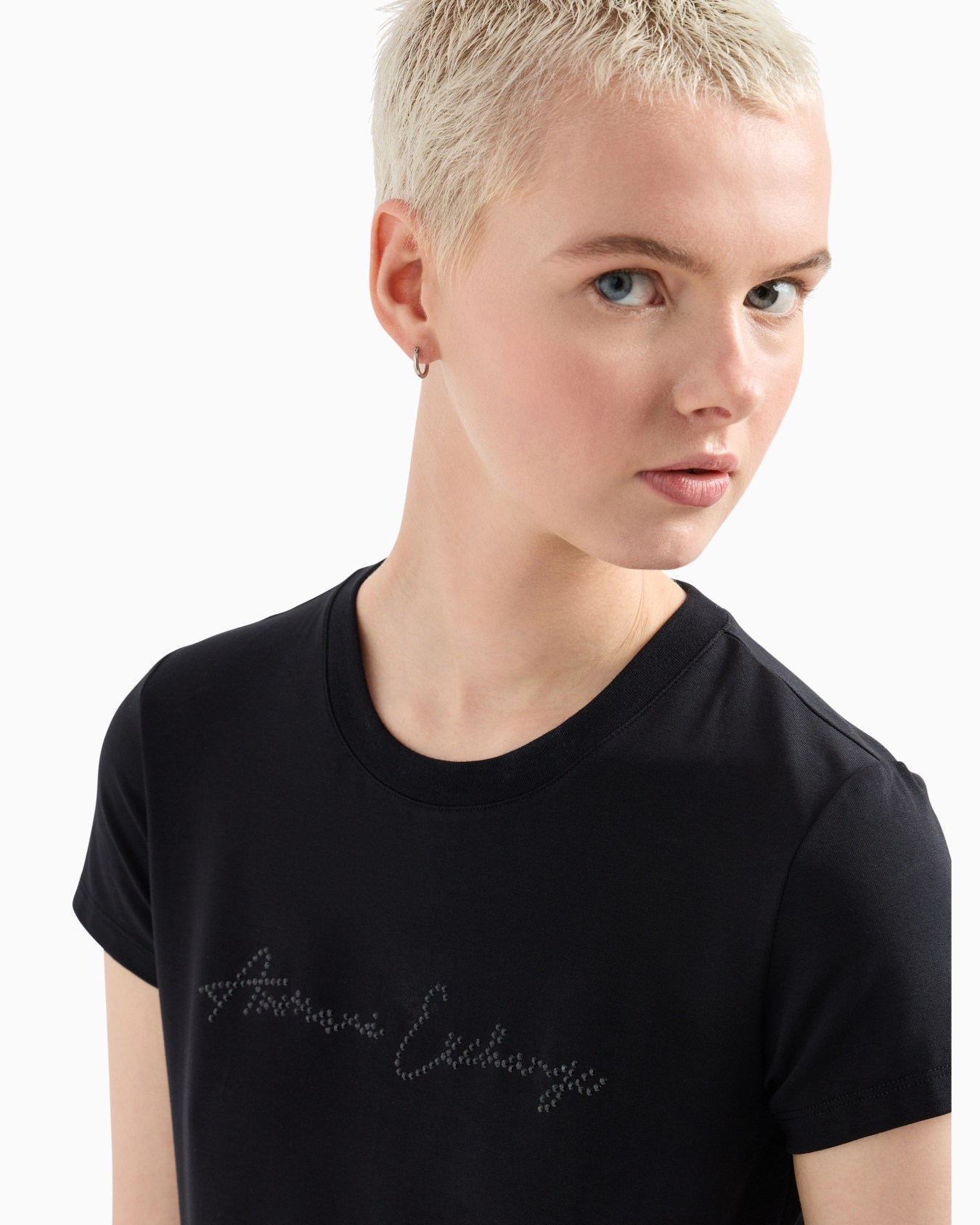 Slim fit T-shirt in stretch cotton jersey Diapositiva 4