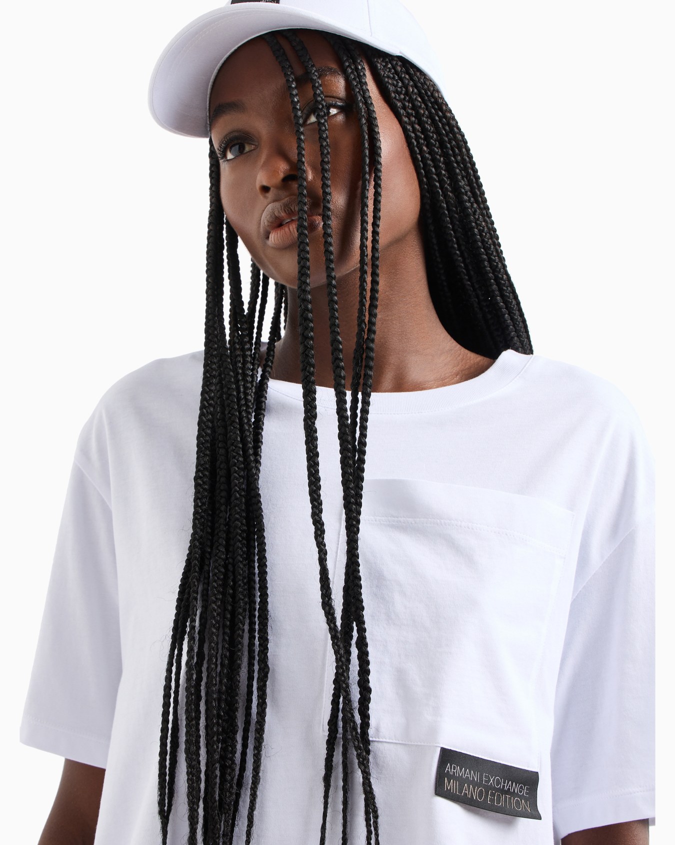 Cropped T-shirt with monogram logo in ASV cotton Diapositiva 4