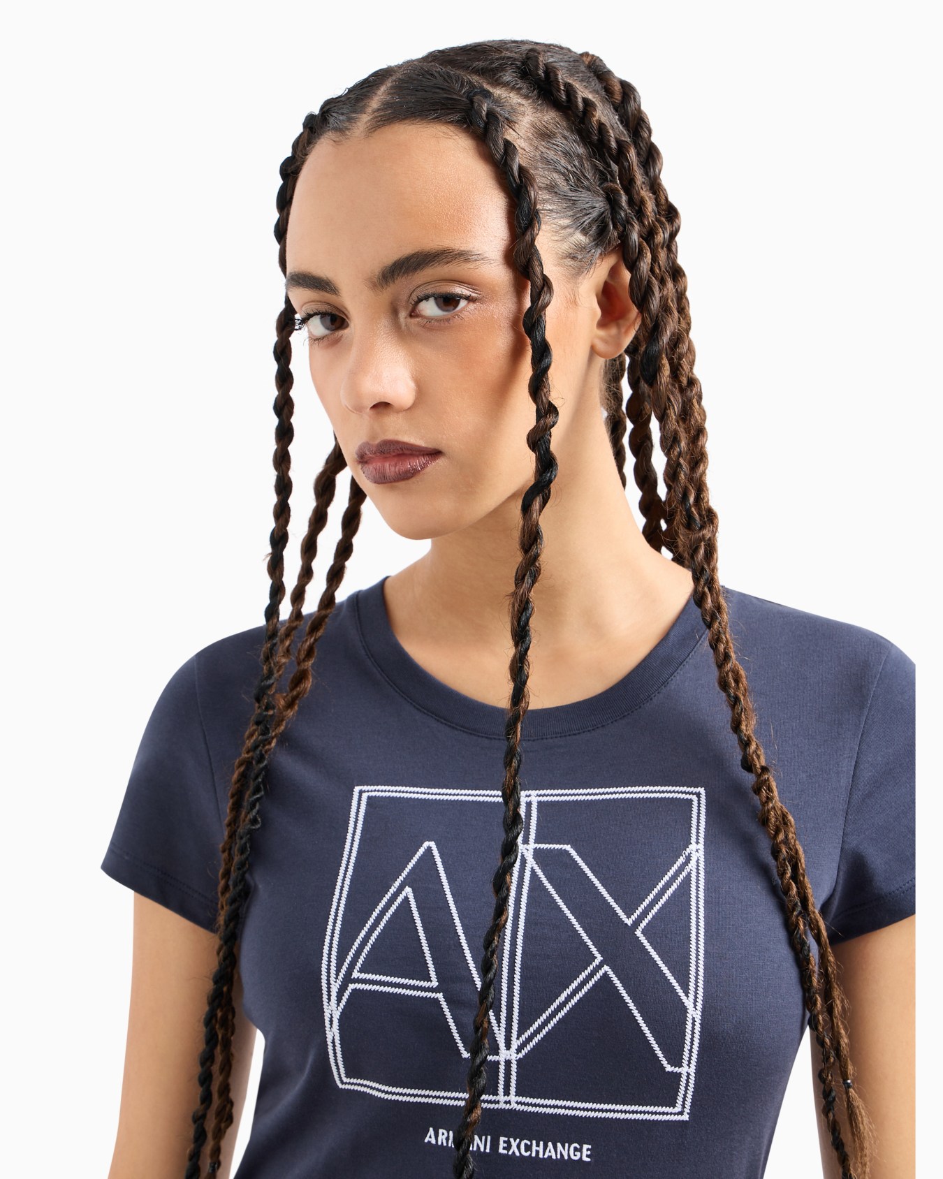 Slim fit T-shirt in stretch cotton jersey Slide 4