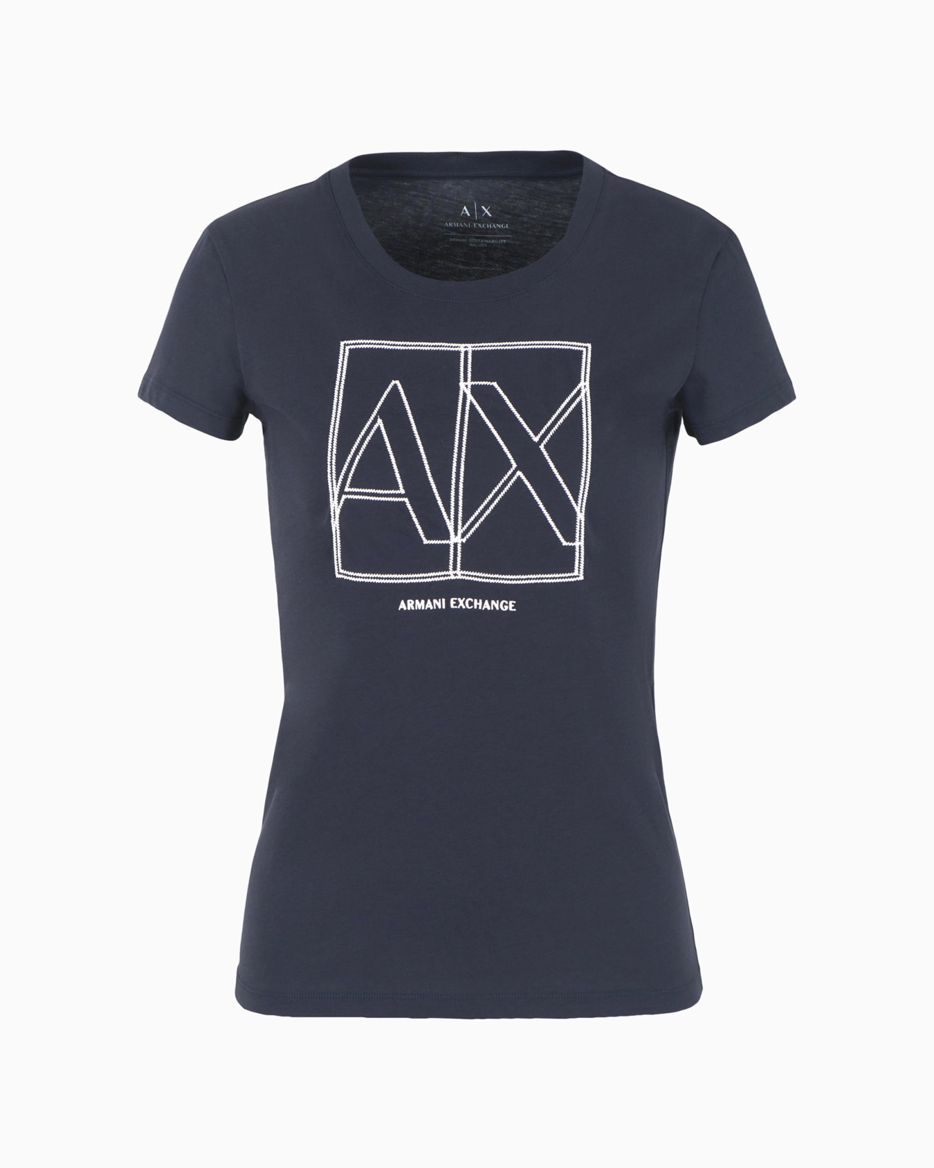 Slim fit T-shirt in stretch cotton jersey Slide 0