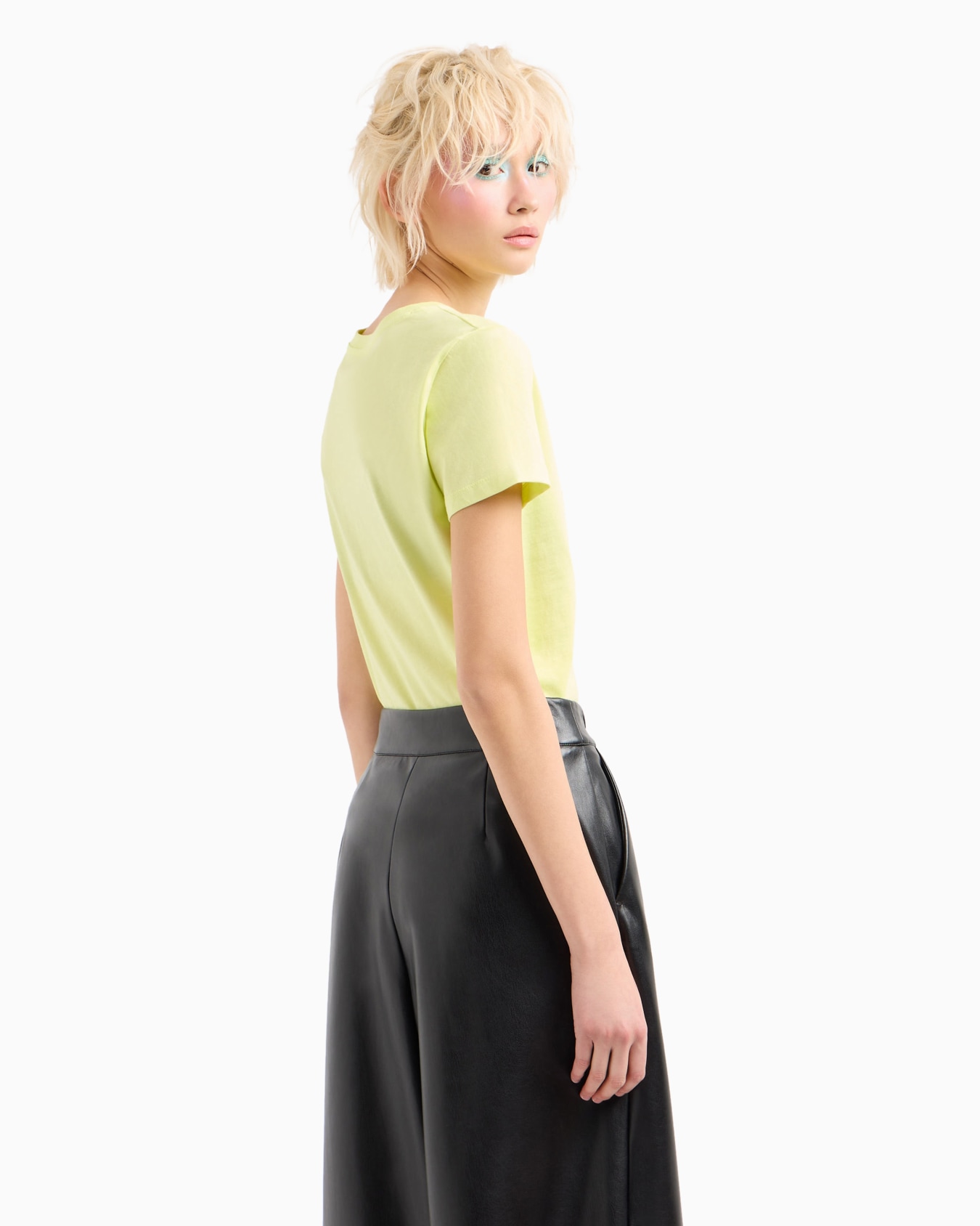 Slim fit T-shirt in stretch cotton jersey Slide 2