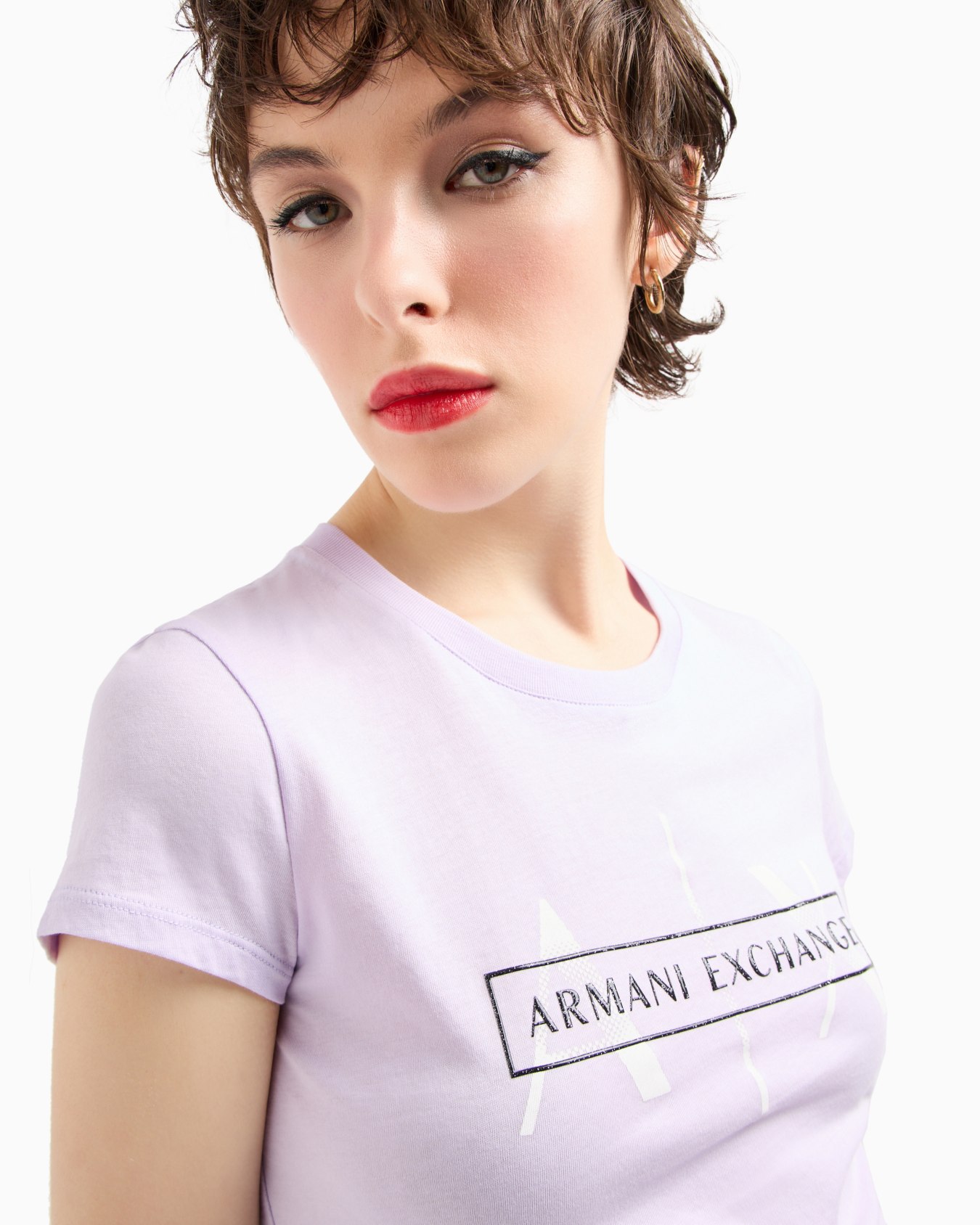 Slim fit T-shirt in stretch cotton jersey Slide 4