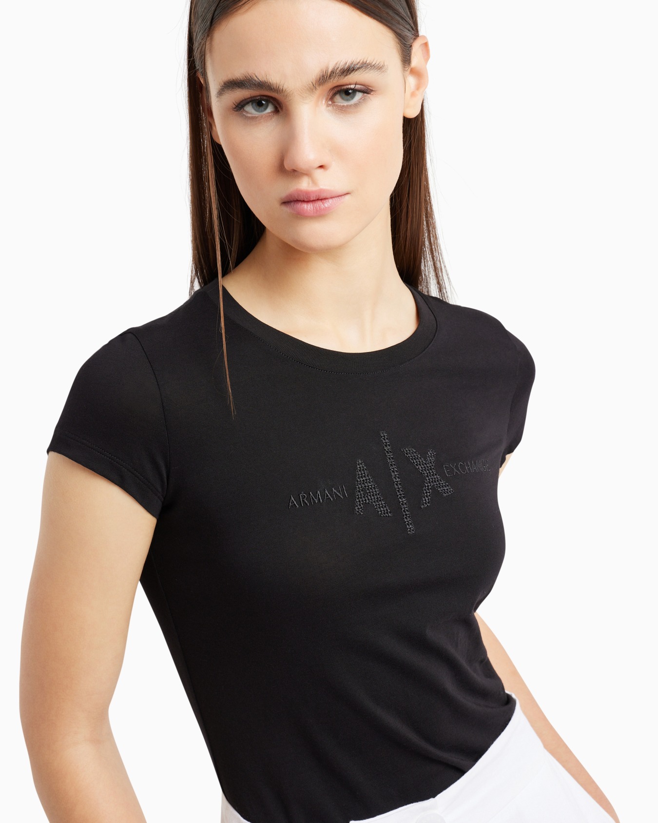 Slim fit T-shirt in stretch cotton jersey Slide 4