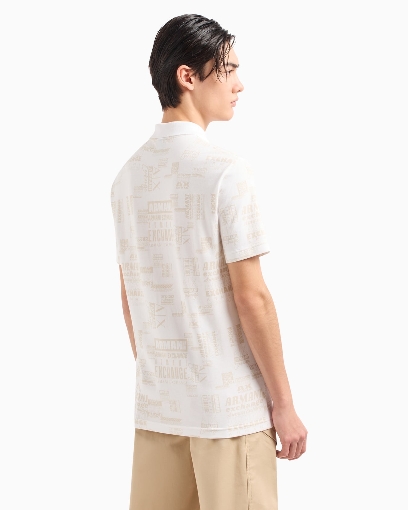 Regular fit short-sleeved polo shirt with contrasting collar Slide 2