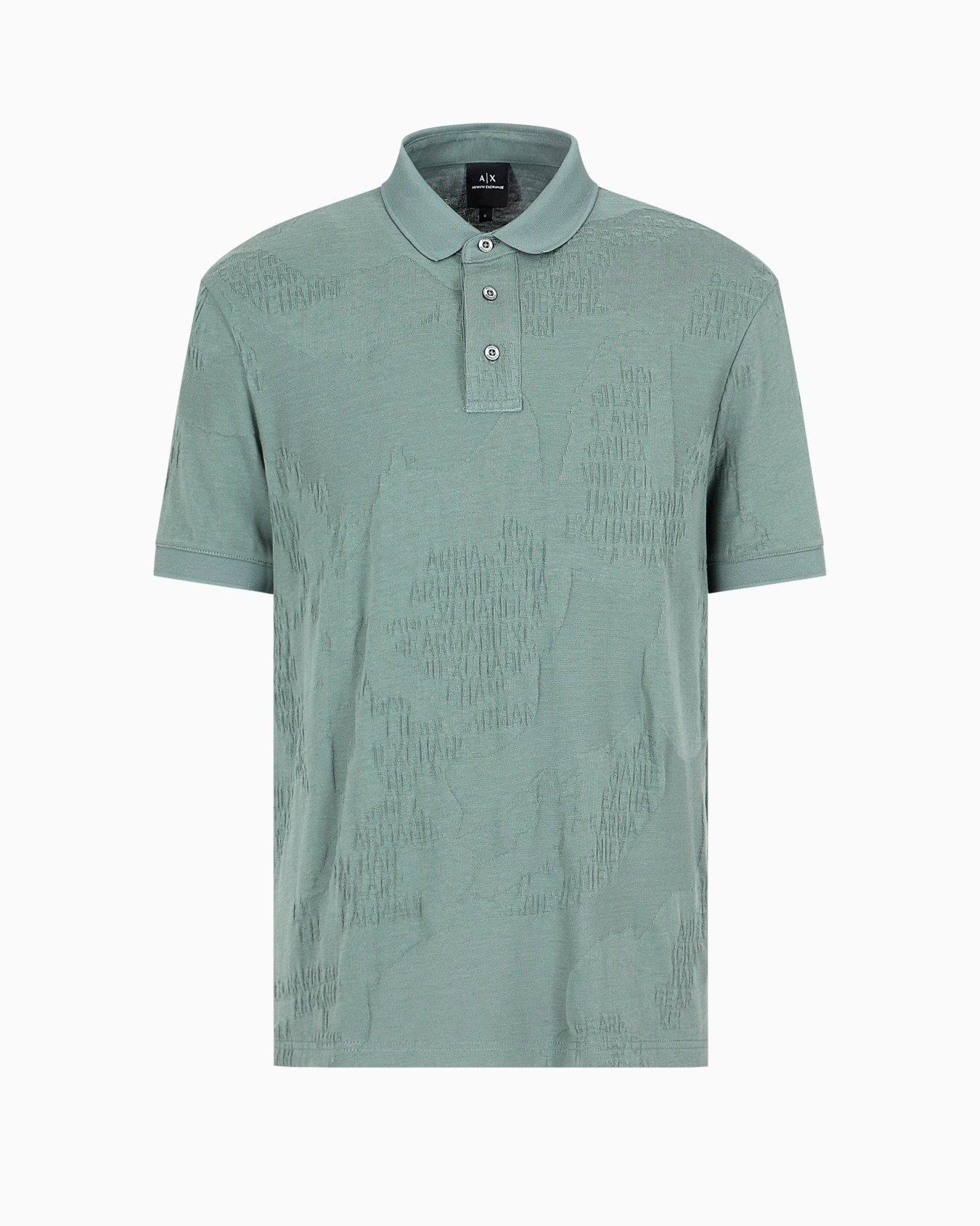 Regular fit polo shirt in jacquard jersey Diapositiva 0